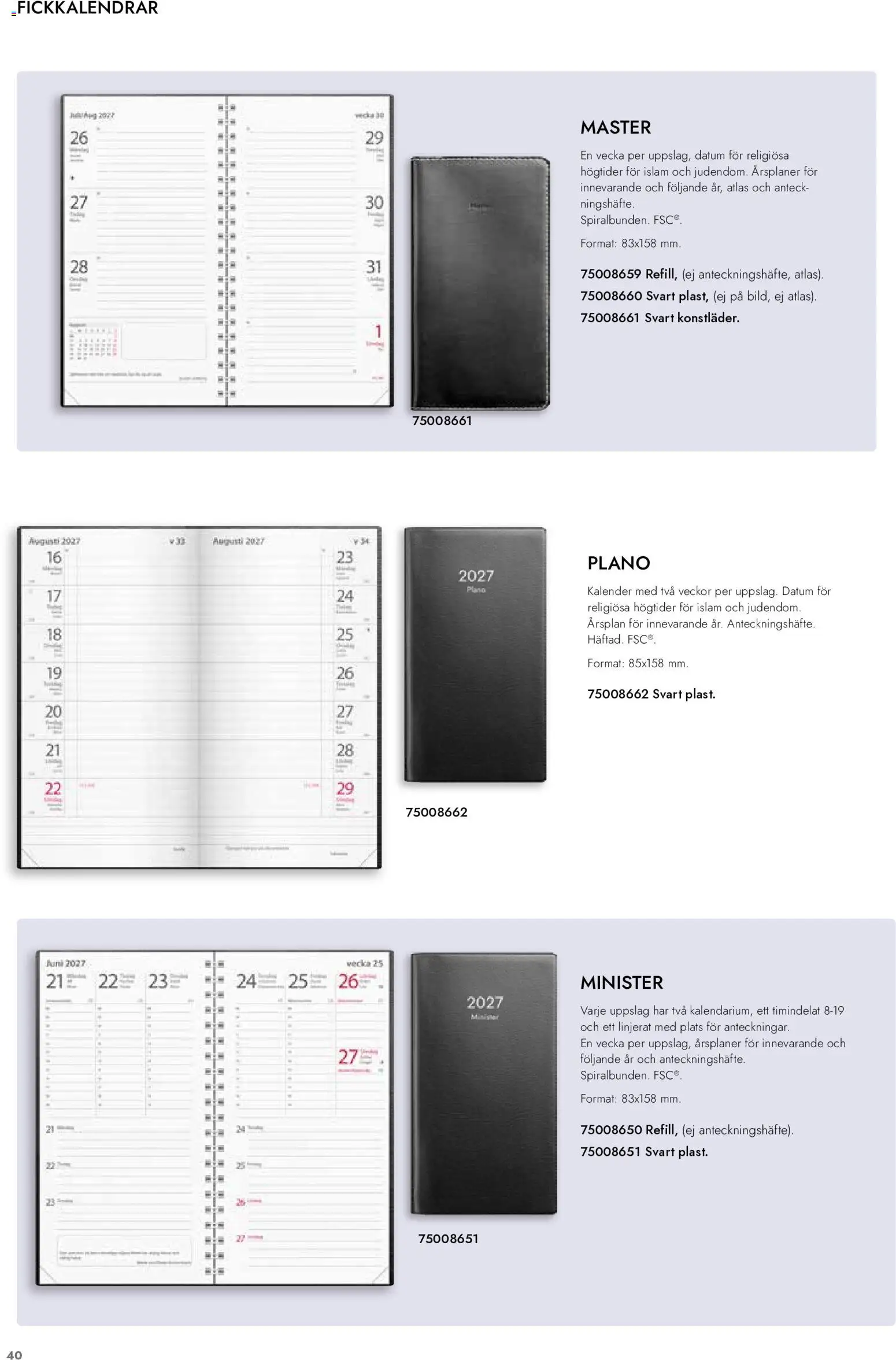 Lyreco reklamblad aktuell från 01/09/2026 | Sida: 41 | Produkter: Kalender