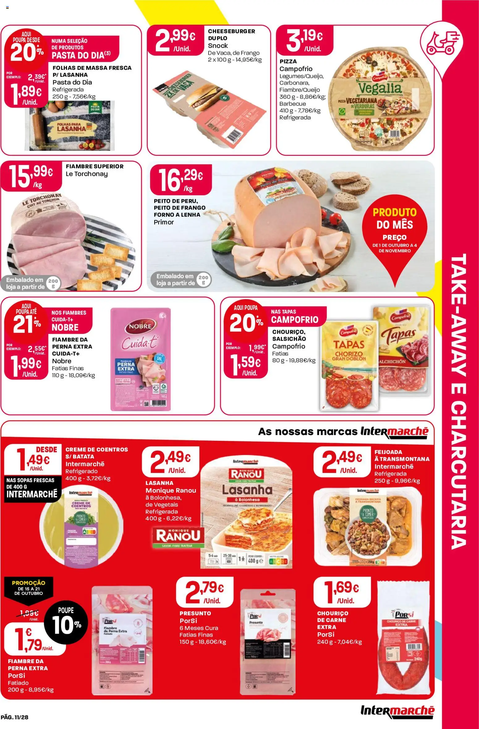 Intermarché folheto Contact │ válido de 15/10/2026 | Página: 11 | Produtos: Batata, Lasanha, Carne, Massa