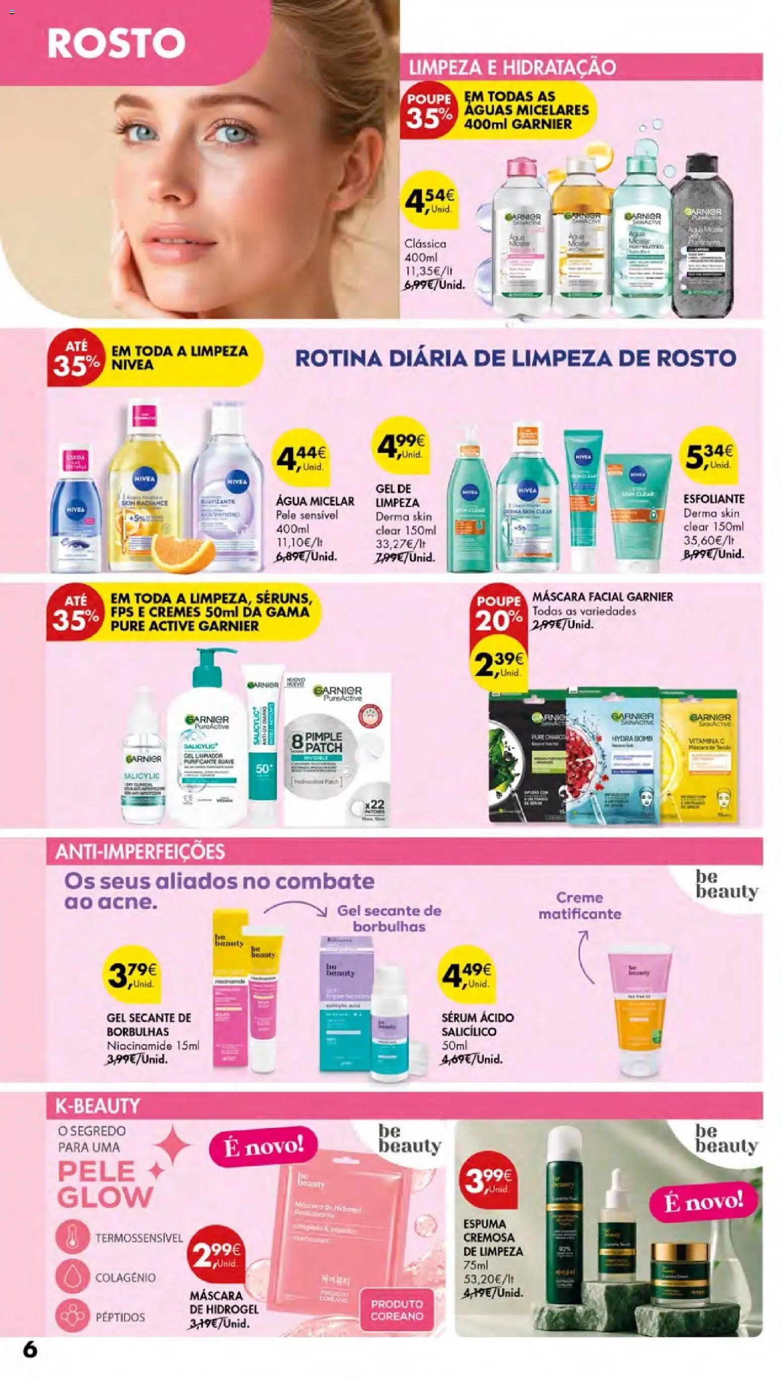 Pingo Doce Cuidados Pessoais e para o Lar │ válido de 24/09/2026 | Página: 6 | Produtos: Agua, Máscara facial, Vitamina c, Creme