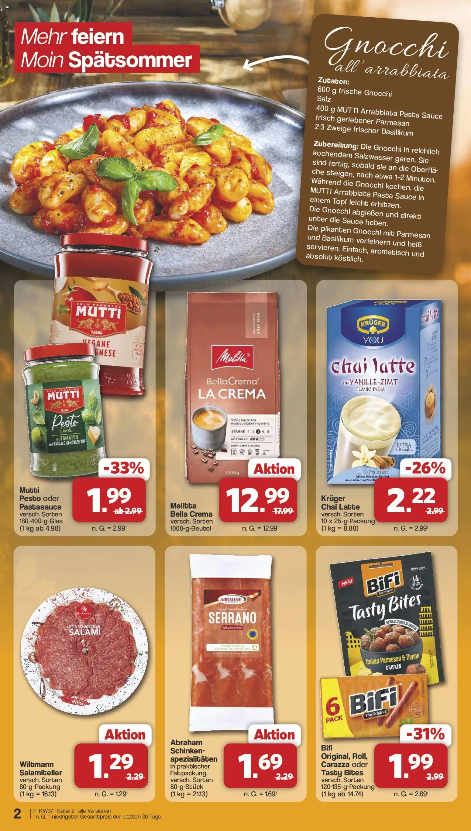 Famila Nordwest Sonderangebote – gültig ab 07.09.2026 | Seite: 2 | Produkte: Spezialitäten, Tomaten, Pasta, Salami