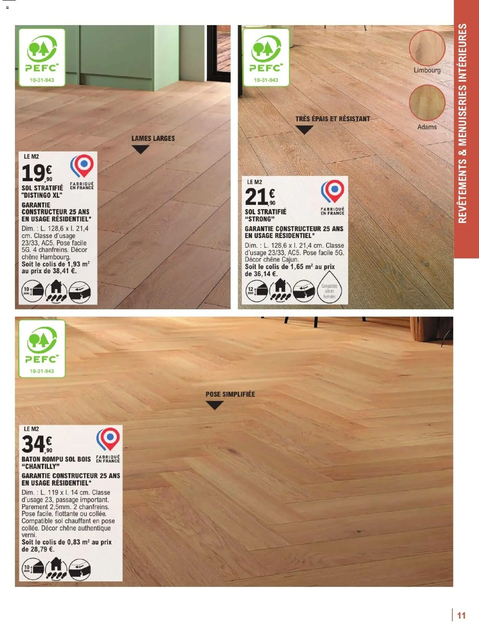 {H1} | Page: 11 | Produits: Sol stratifié, Chantilly