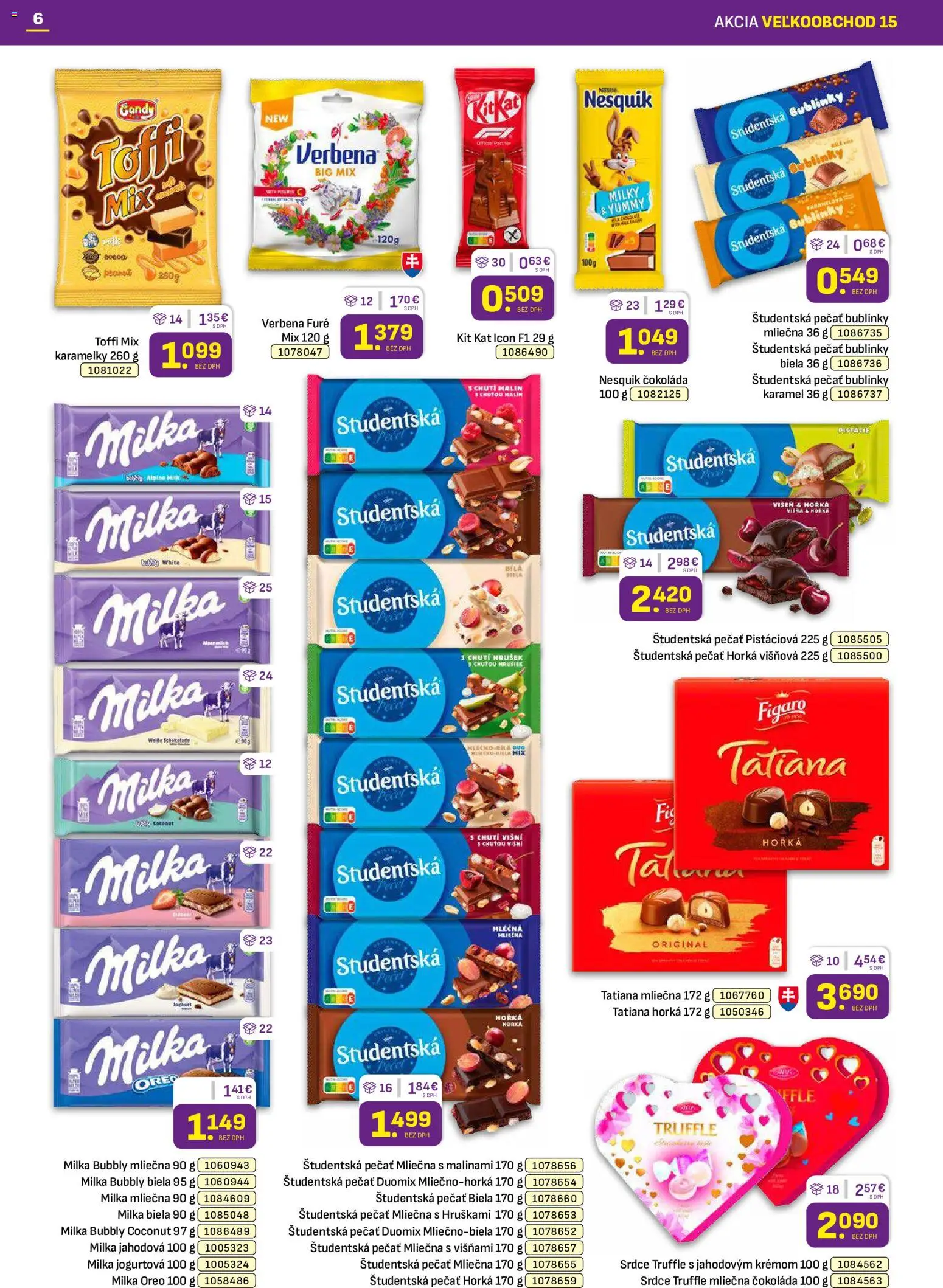 Nové Libex akcie – leták je platný od 27.07.2026 | Strana: 6 | Produkty: Oreo, Študentská pečať, Milka, Nesquik