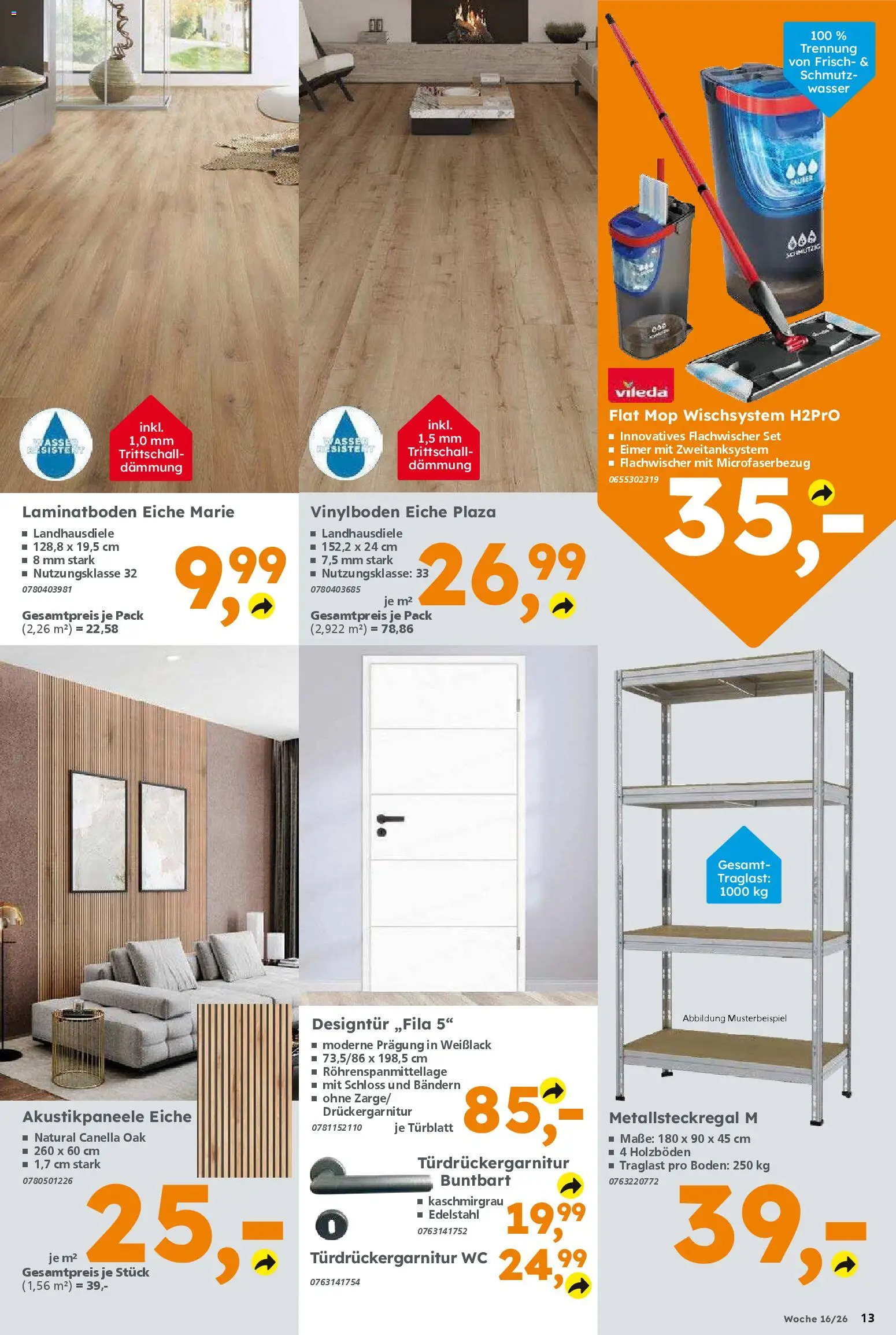 Globus Baumarkt Prospekt 	 – gültig ab 13.04.2026 | Seite: 13 | Produkte: Wasser