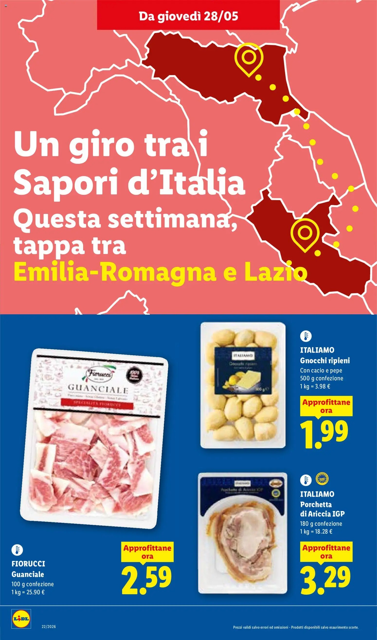 Volantino Lidl del 28.05.2026 | Pagina: 14 | Prodotti: Porchetta, Pepe, Gnocchi, Guanciale