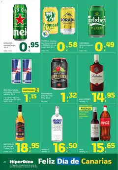 Vista previa HiperDino folleto válido desde el 25.05.2026 | Página: 26 | Productos: Ron, Cerveza, Vodka, Σπανάκι