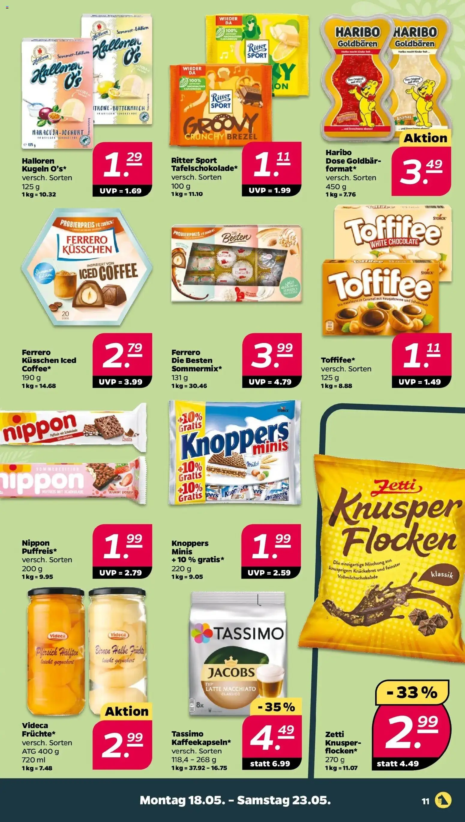 Netto Wochenangebote – gültig ab 18.05.2026 | Seite: 11 | Produkte: Haribo, Milch, Joghurt, Ritter sport