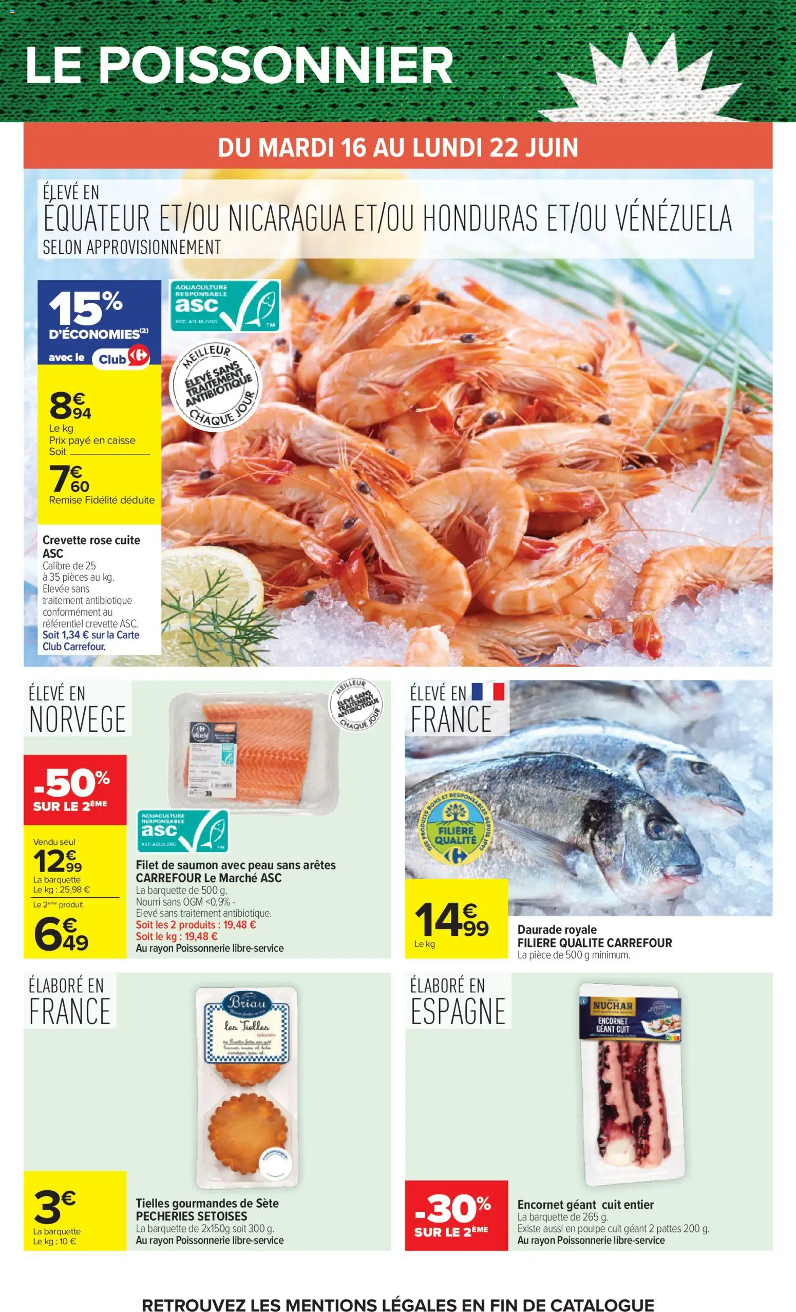 {H1} | Page: 28 | Produits: Crevette, Daurade, Filet de saumon, Daurade royale