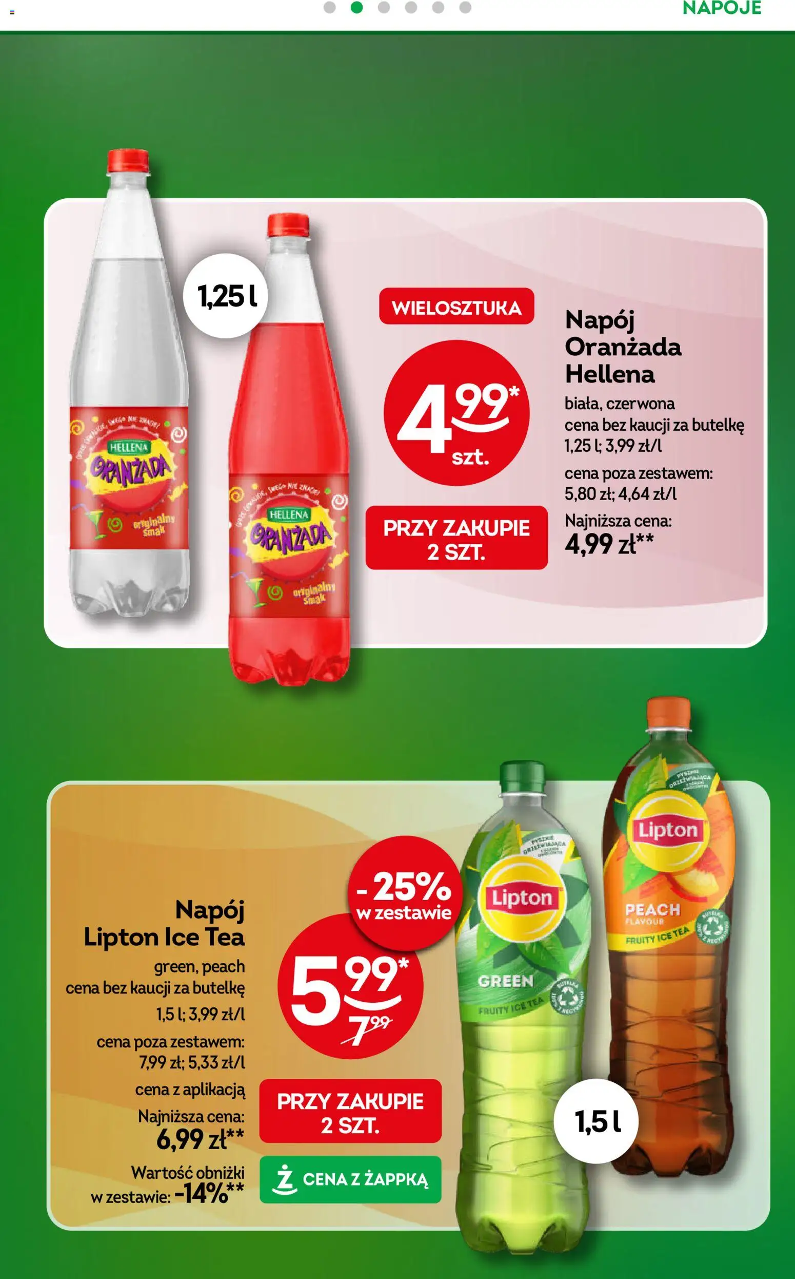 Żabka gazetka od 07.10.2026 | Strona: 21 | Produkty: Oranżada, Ice Tea, Napoje