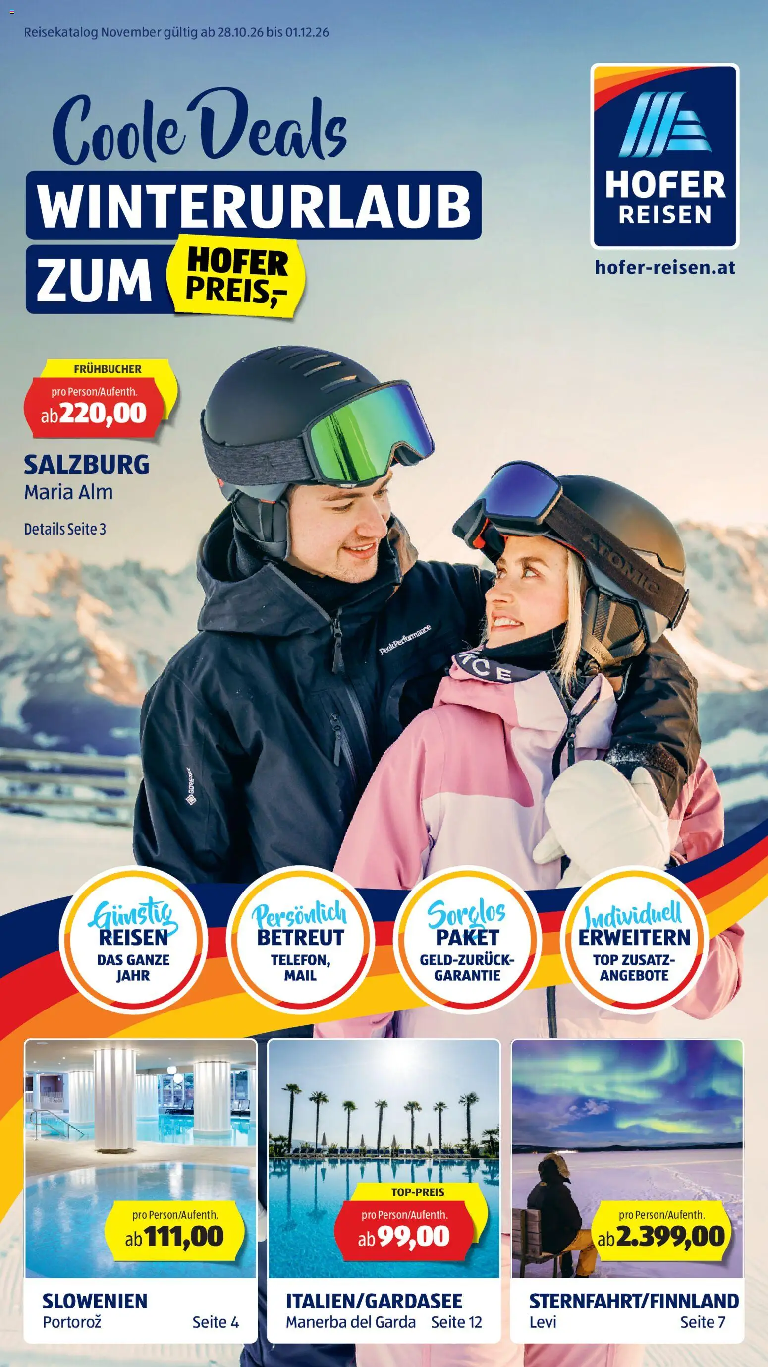 Hofer WINTERURLAUB gültig ab 28.10.2026 | Seite: 1