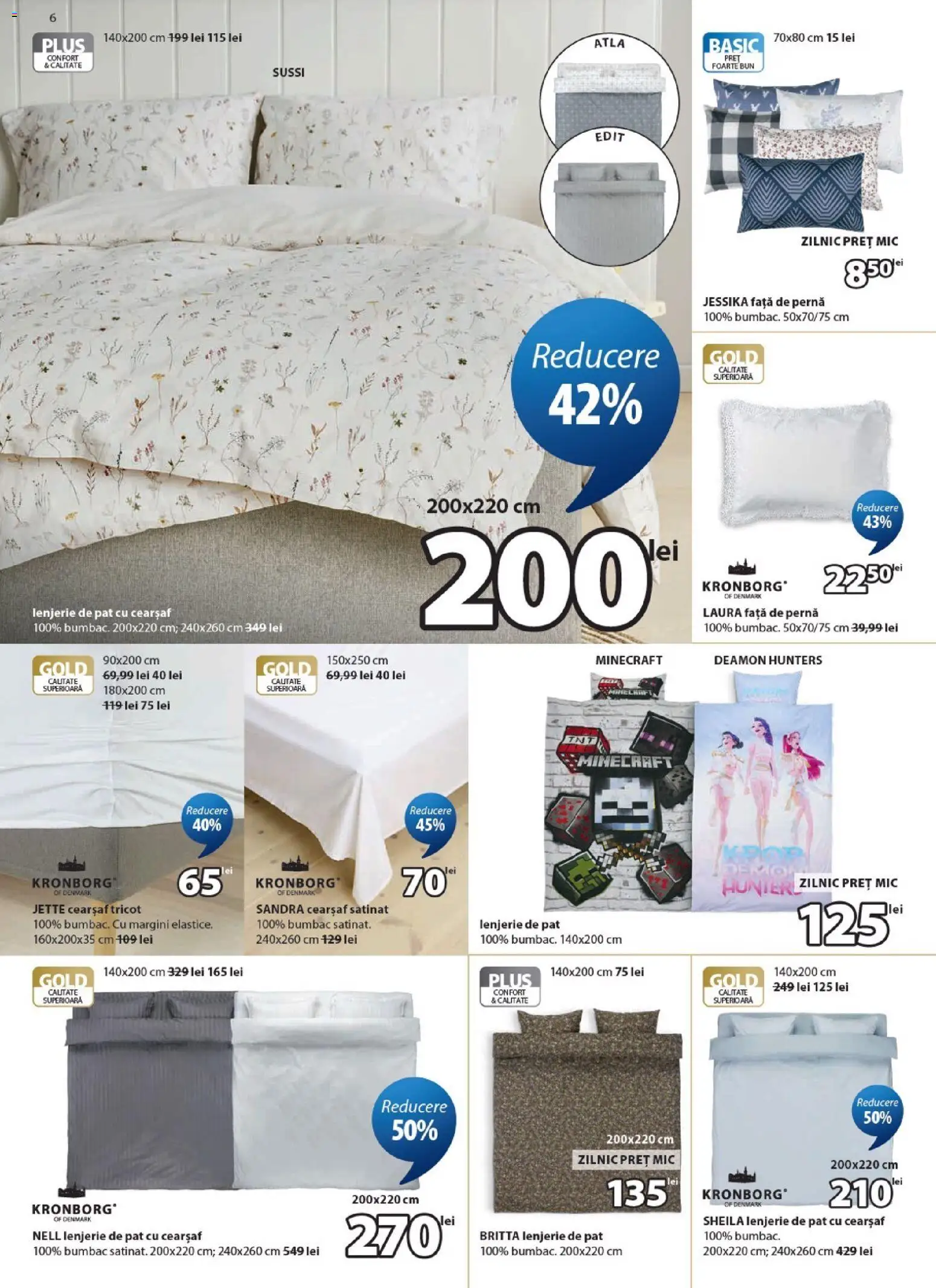 Noul catalog JYSK – valabil de la 04.08.2026 | Pagină: 6 | Produse: Pat, Lenjerie de pat, Pernă, Față de pernă