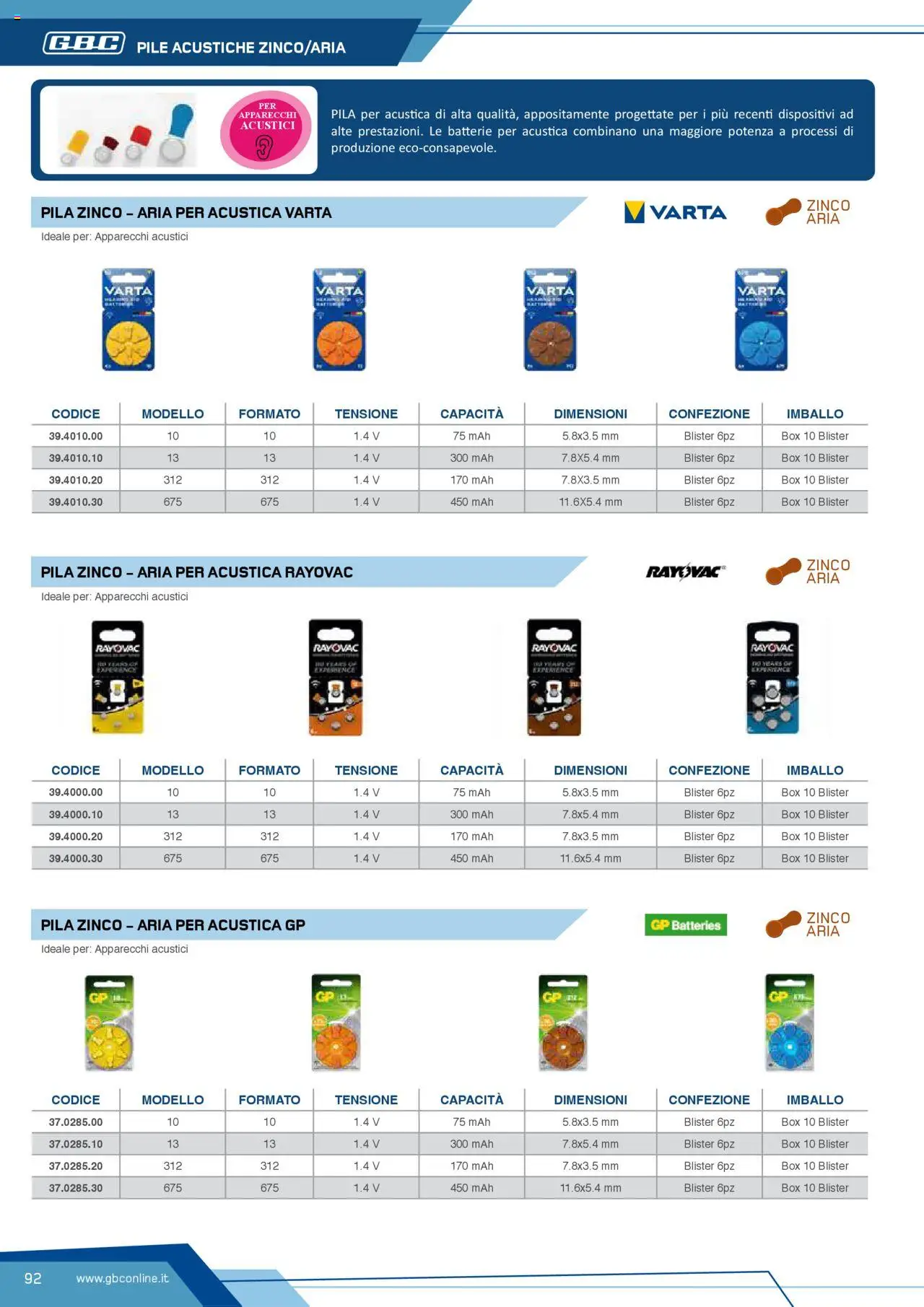 Volantino GBC del 12.04.2025 | Pagina: 92 | Prodotti: Pile, Batterie
