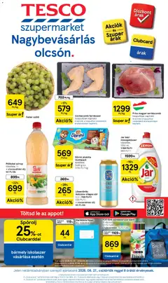 Tesco Szupermarket akciós újság - amely érvényes a következő dátumtól: 2026.08.27.