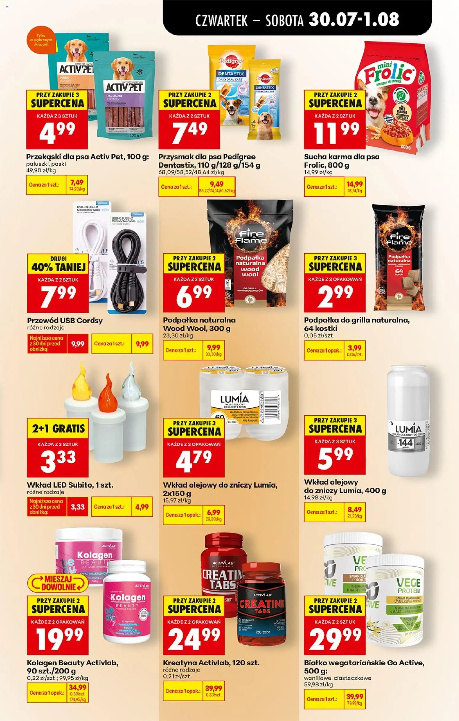 Biedronka Polsko leták - Codziennie niskie ceny od 30.07.2026 | Strana: 81 | Produkty: Tyčinky, Kolagen, Protein, LED