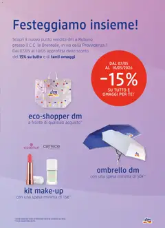 Anteprima del volantino dm drogerie markt volantino Apertura Rubano valido a partire dal 07.05.2026 | Pagina: 3 | Prodotti: Tè, Ombrello