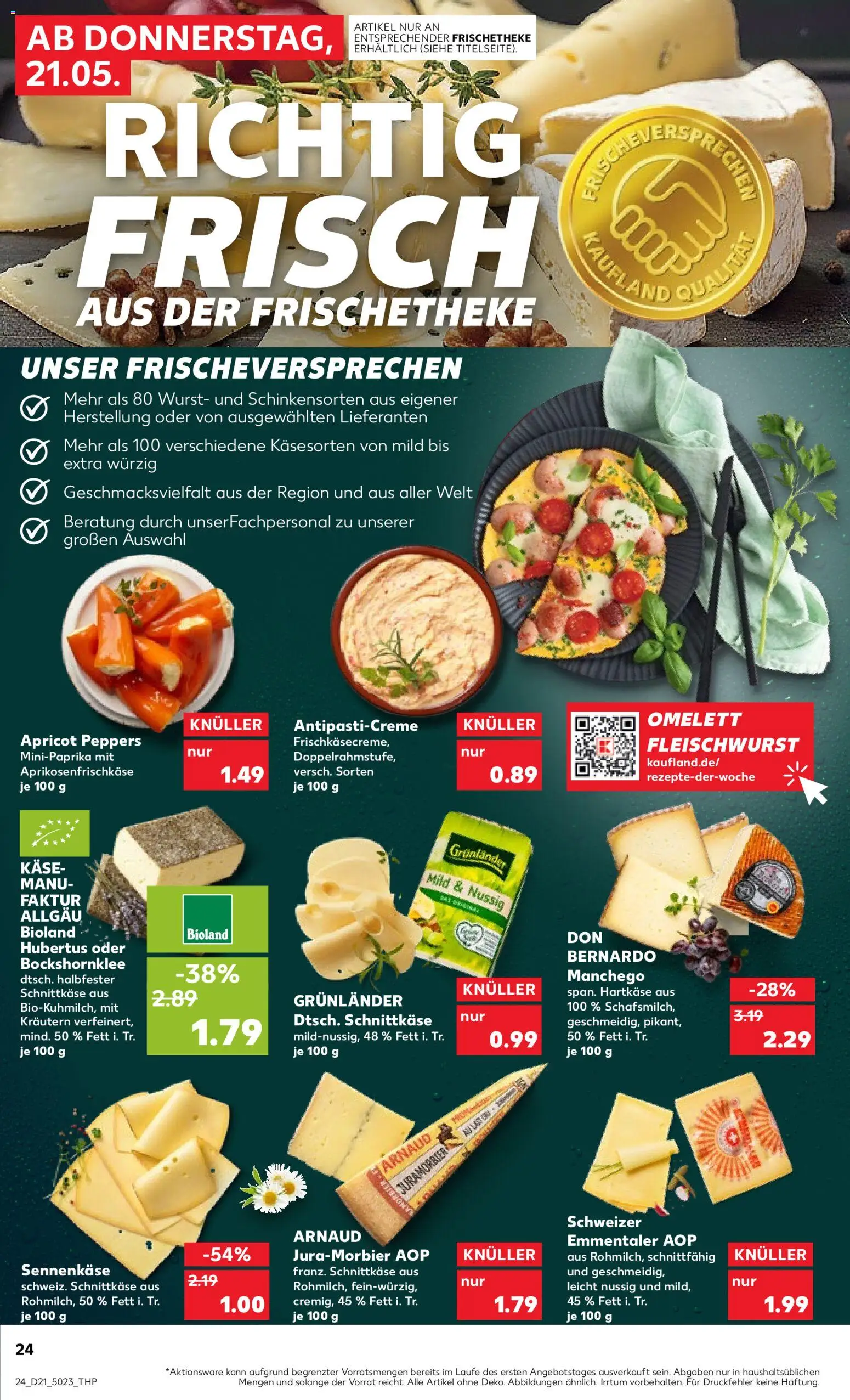 Kaufland Prospekt Völklingen	 – gültig ab 21.05.2026 | Seite: 24 | Produkte: Käse, Grunlander, Wurst