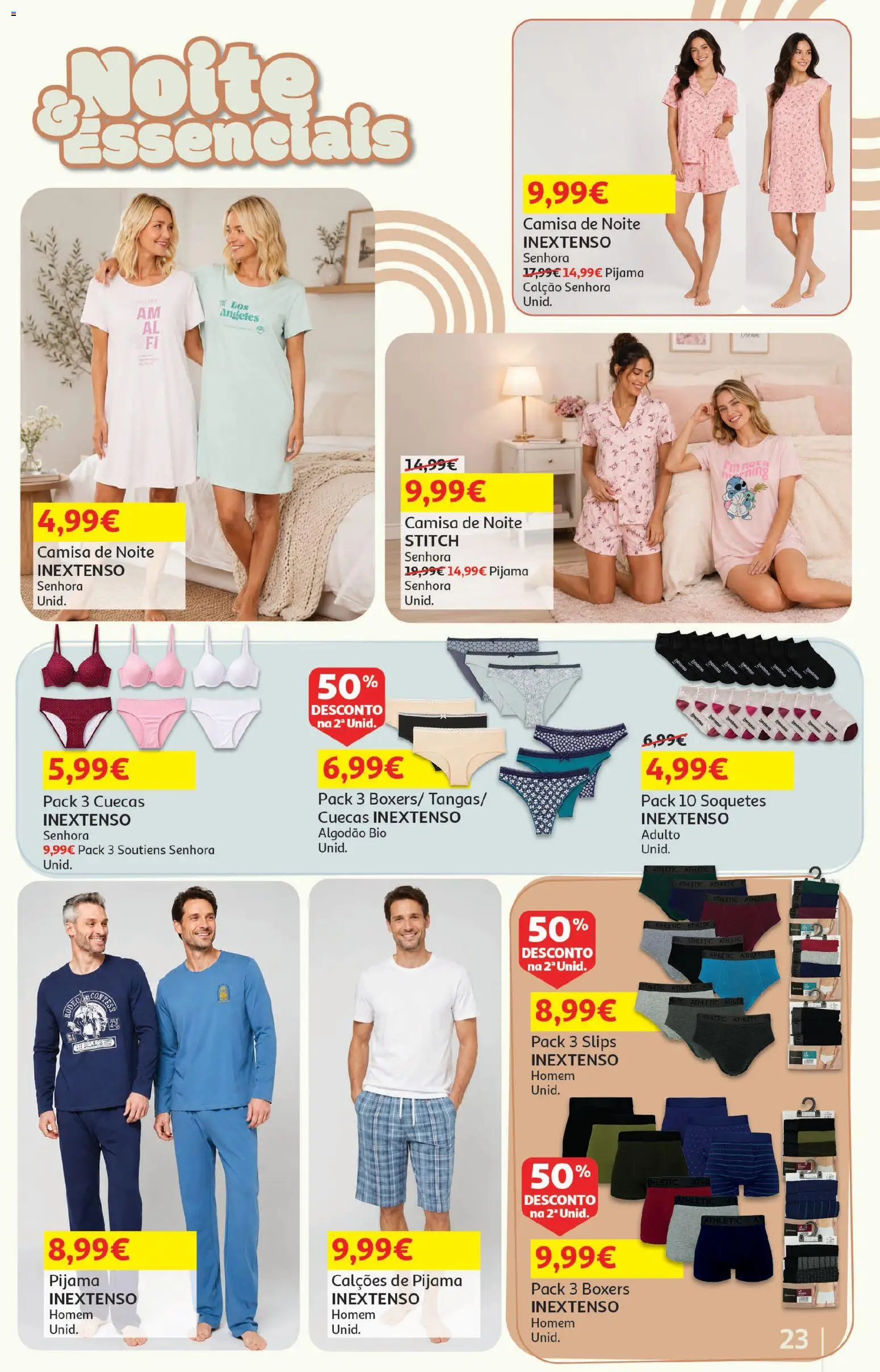 Auchan - Festa de Verão │ válido de 05/08/2026 | Página: 23 | Produtos: Algodão, Calções, Camisa, Cuecas