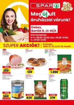 Spar Dabas üzlet megújulás - amely érvényes a következő dátumtól: 2026.07.23.
