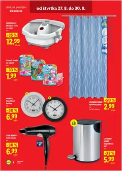 Lidl leták platný od 27.08.2026 | Strana: 6 | Produkty: Vaňa, Hodiny, Sušič vlasov, Pena