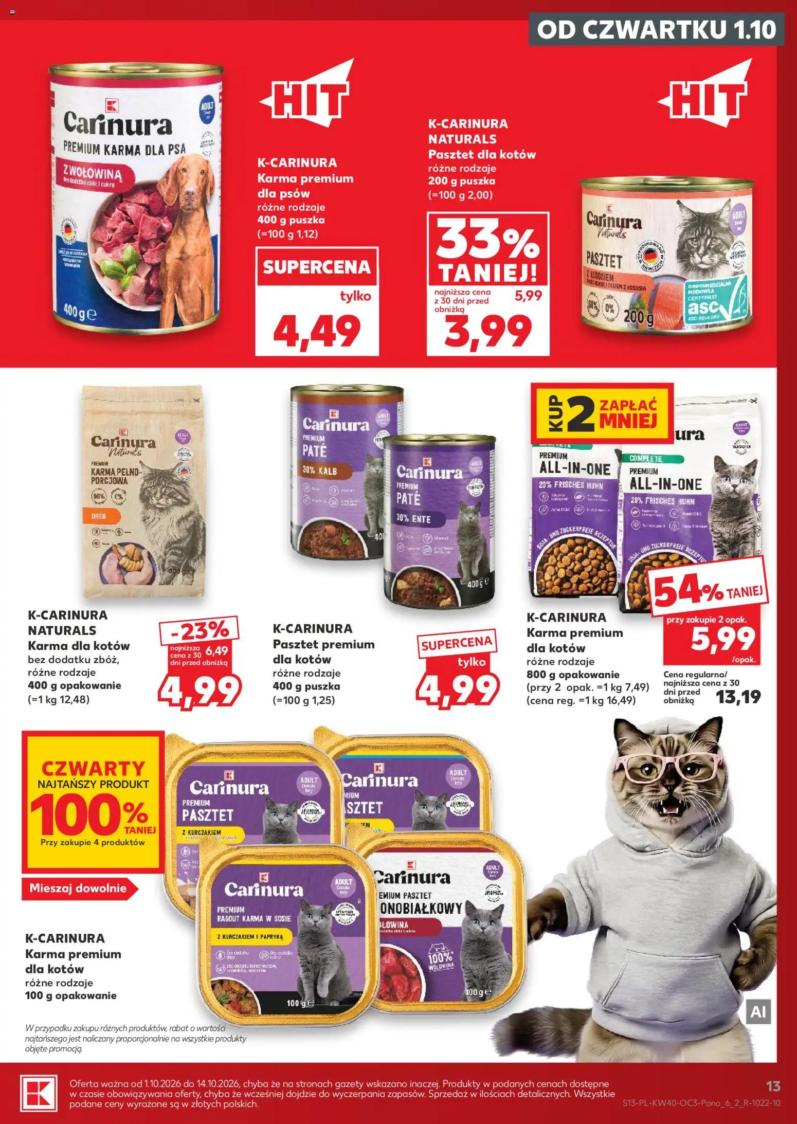 Kaufland Polsko leták - Katalog z karmami i akcesoriami dla zwierzaków od 01.10.2026 | Strana: 13