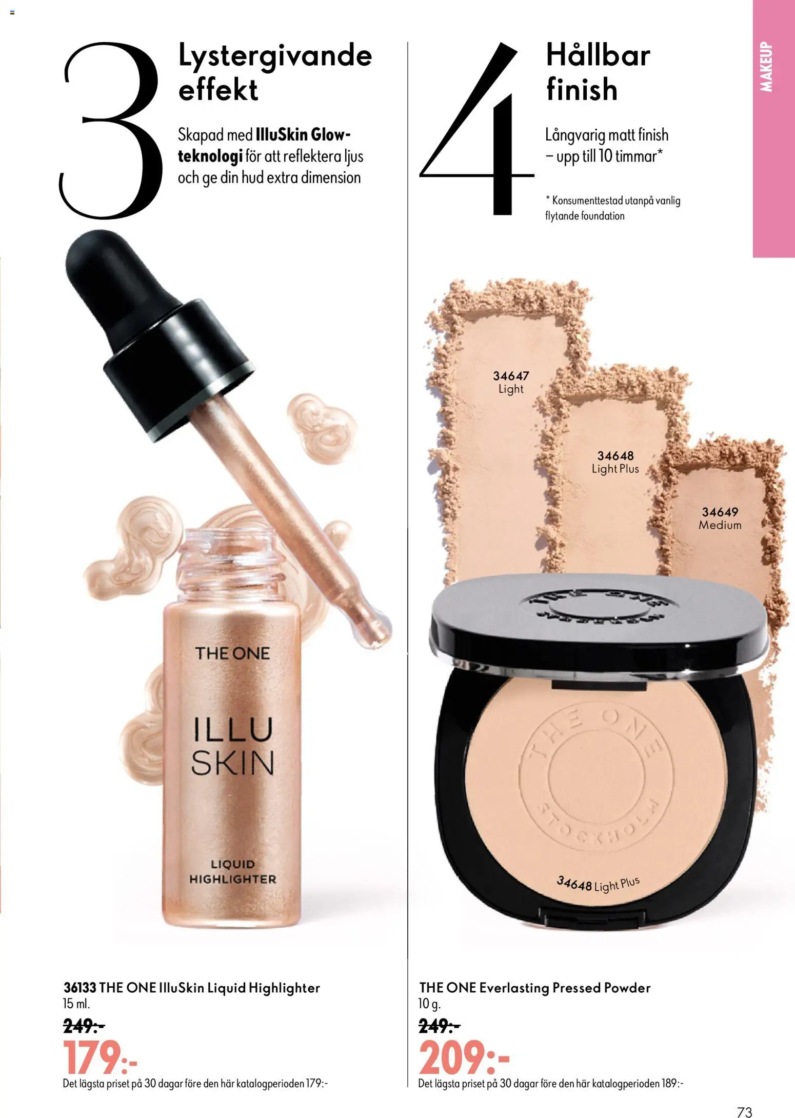 Oriflame reklamblad aktuell från 26/08/2026 | Sida: 73 | Produkter: Highlighter, Foundation, Ljus