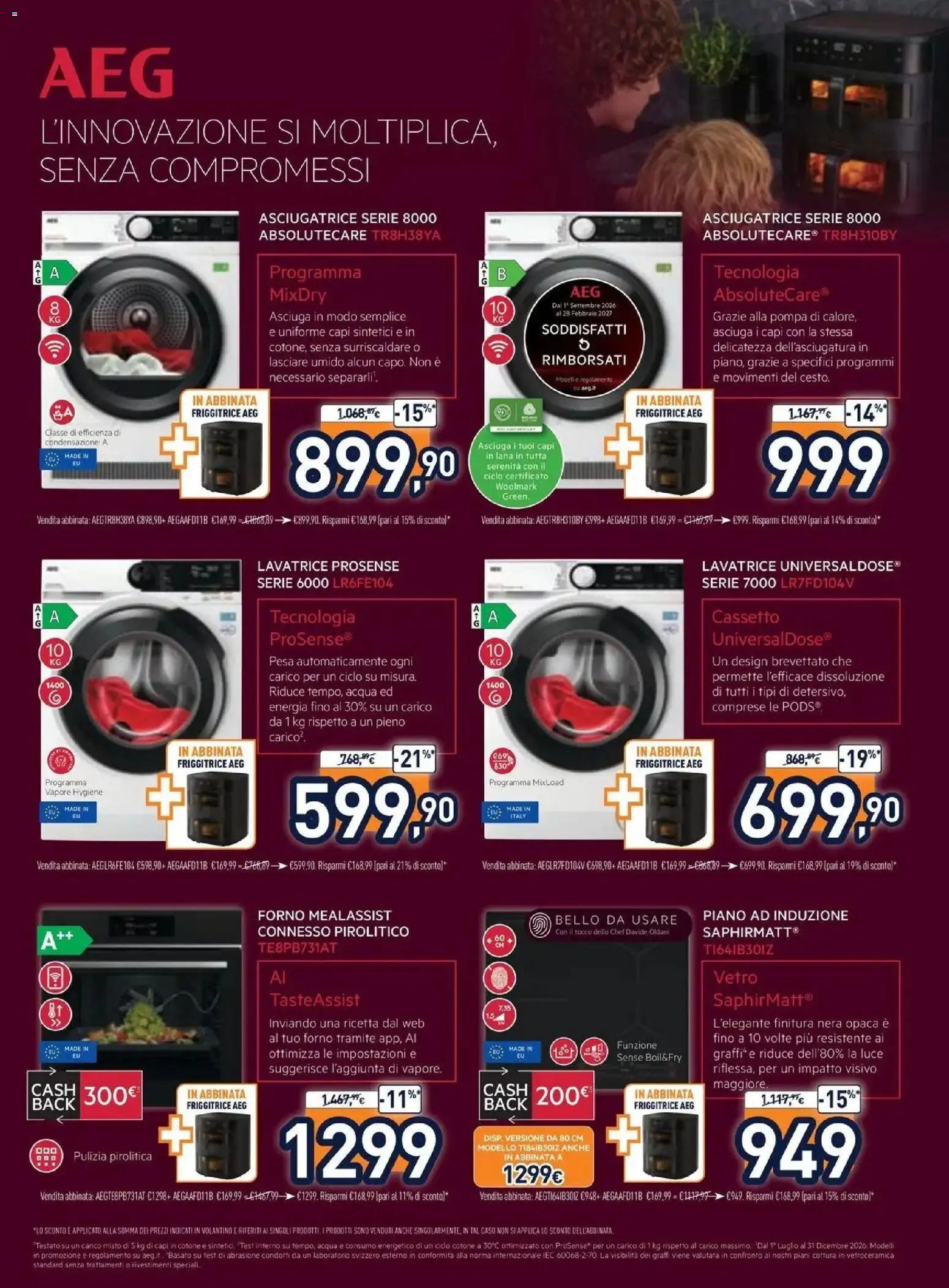 Volantino Unieuro del 12/10/2026 | Pagina: 32 | Prodotti: Acqua, Asciugatrice, Forno, Friggitrice