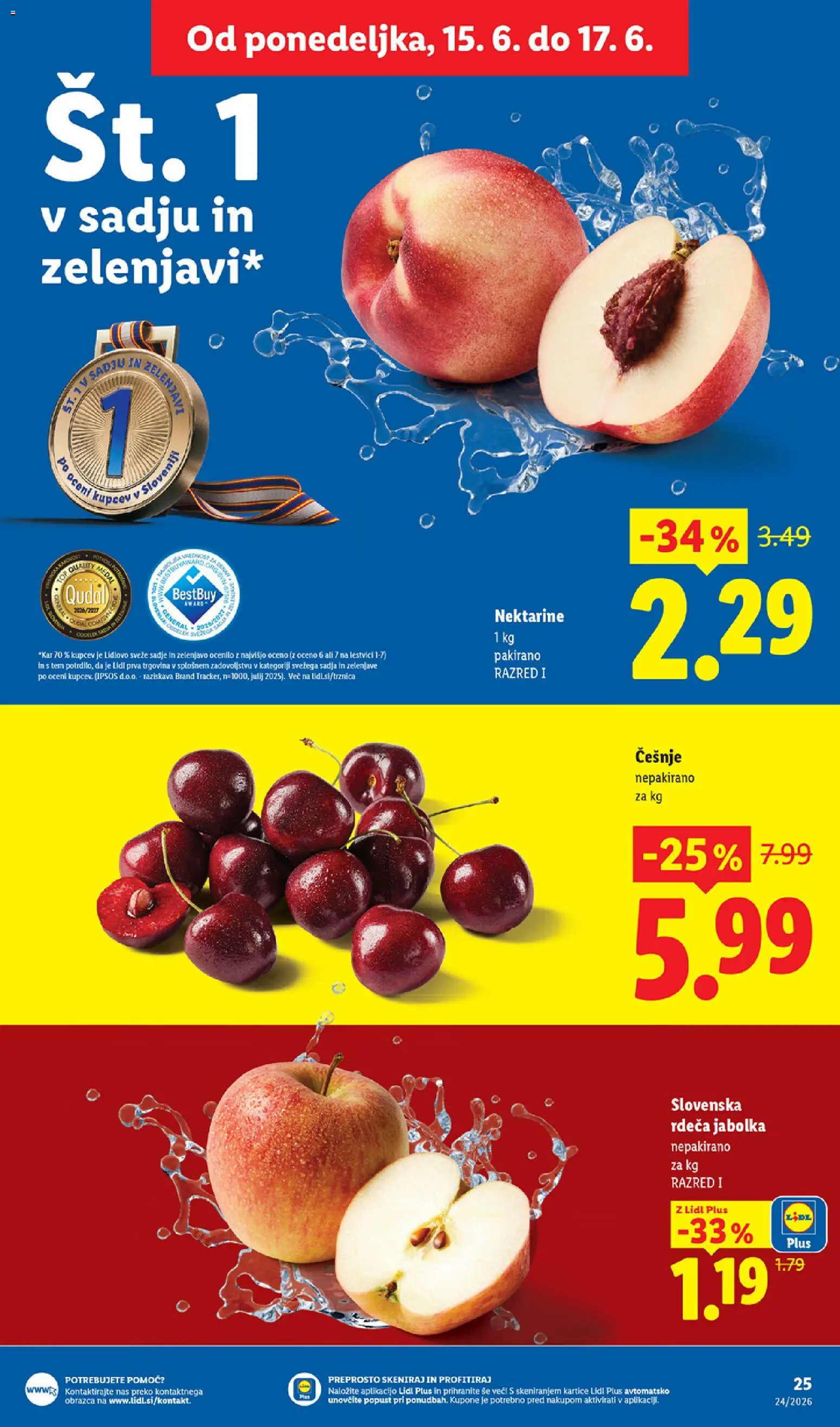 Novi Lidl katalog ponudbe – veljaven od 11.06.2026 | Stran: 55 | Izdelki: Jabolka, Nektarine, Sadje