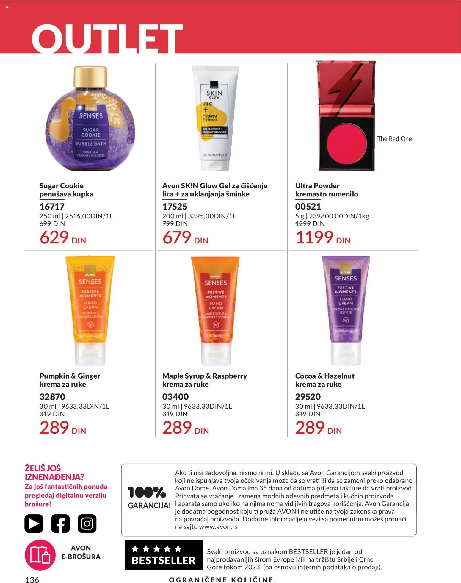 AVON katalog - važi od 01.08.2026 | Strana: 136 | Proizvode: Rumenilo, Krema, Krema za ruke