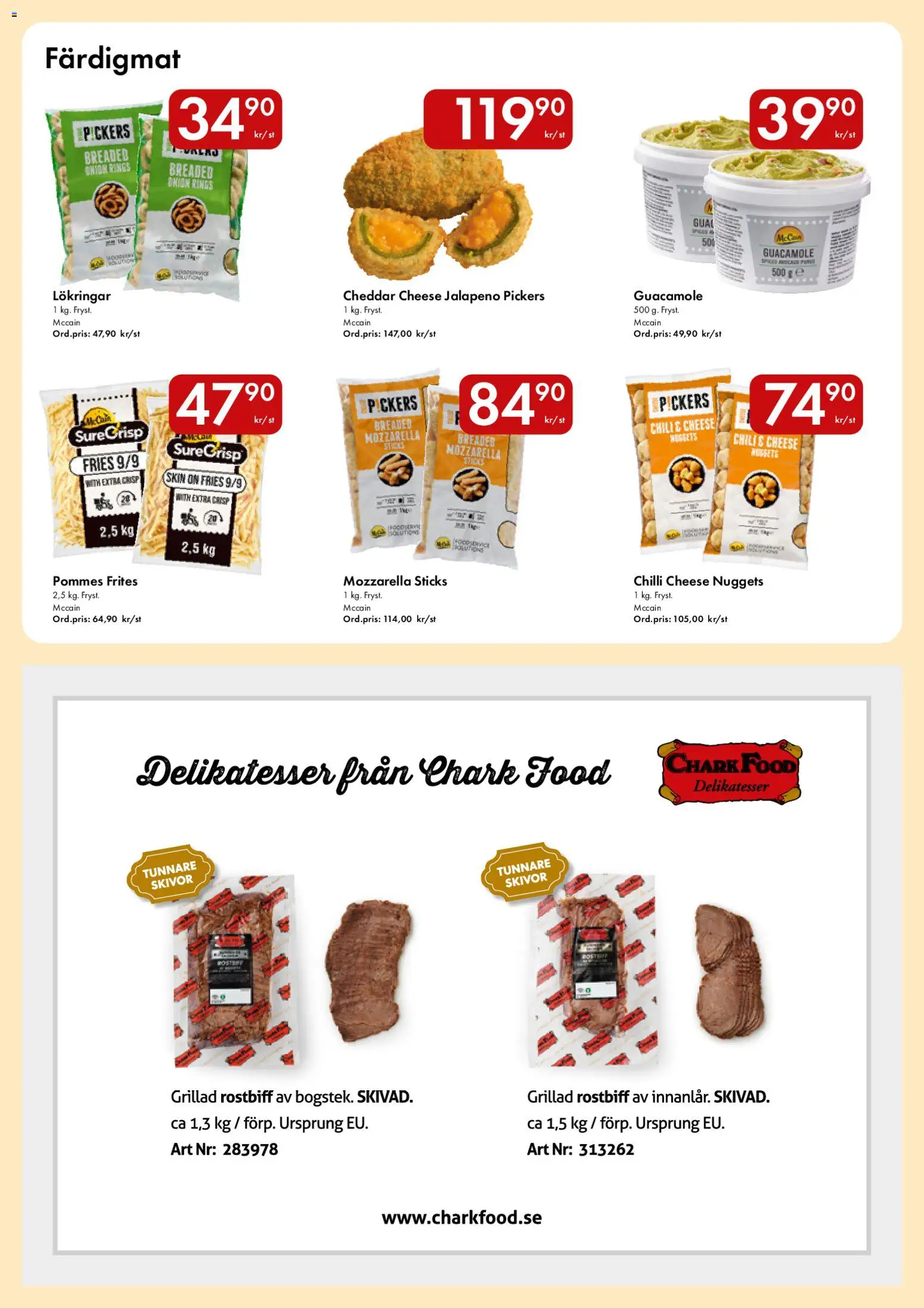 Snabbgross reklamblad aktuell från 07/09/2026 | Sida: 5 | Produkter: Rostbiff, Cheddar, Guacamole, Pommes frites