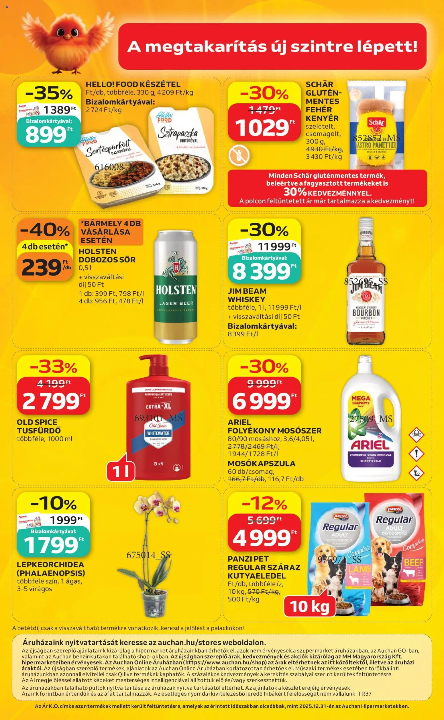 Auchan akciós ujság - amely érvényes a következő dátumtól: 2026.09.10. | Oldal: 16 | Termékek: Whiskey, Kutyaeledel, Jim Beam, Quinoa