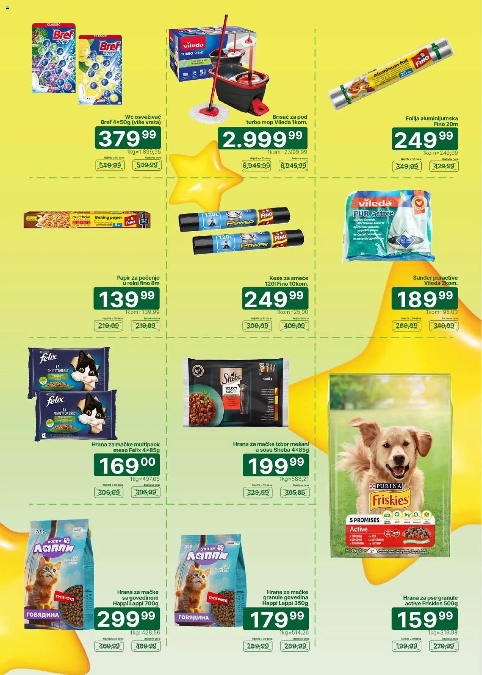Univerexport katalog - važi od 01.10.2026 | Strana: 15 | Proizvode: Mop, Hrana za pse, Papir za pečenje, Vileda