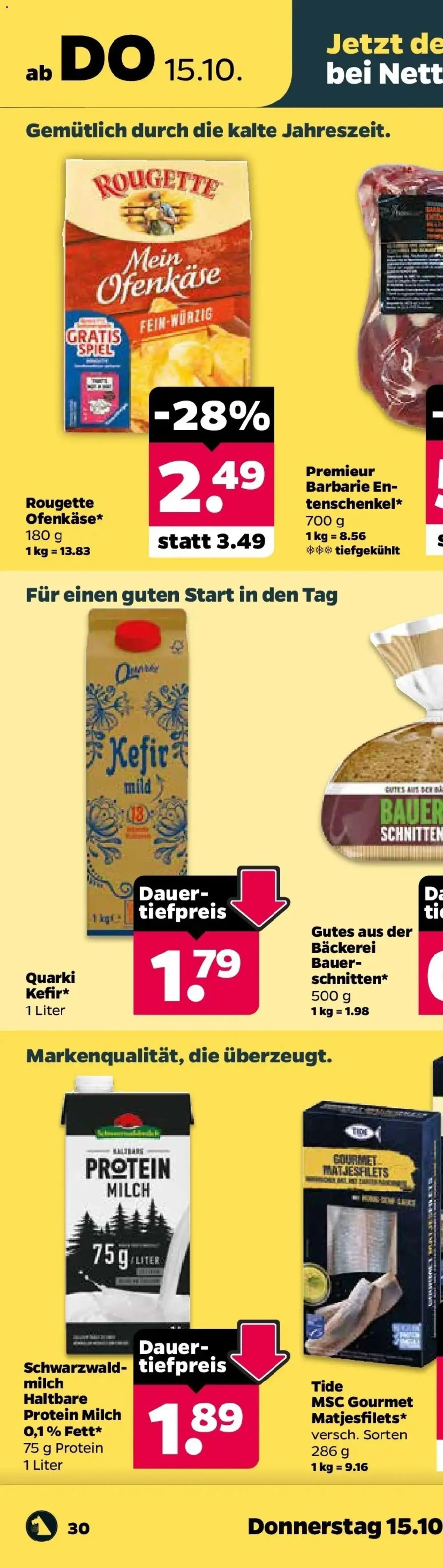 Netto Aktueller Prospekt ab 12.10.2026 → Angebote nächste Woche | Seite: 73 | Produkte: Spiel, Kefir, Bäckerei, Milch