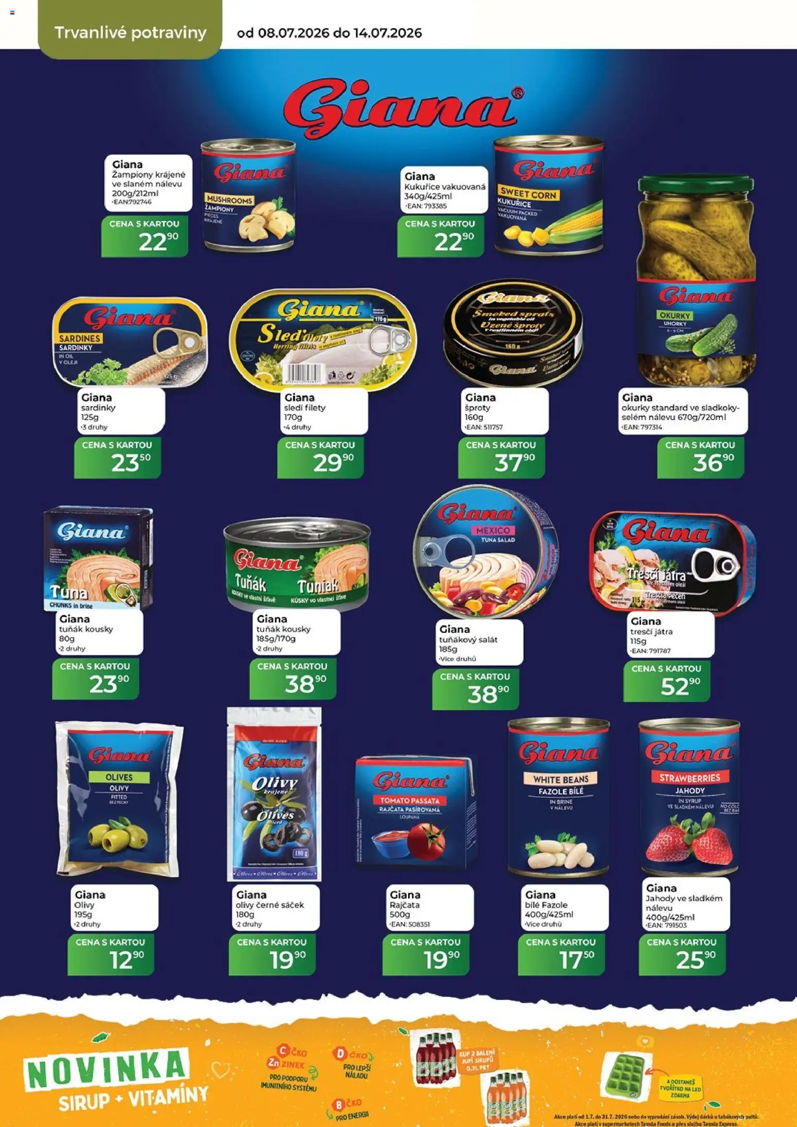 Tamda Foods leták od 08.07.2026 | Strana: 38 | Produkty: Passata, Sirup, Tvořítko, LED