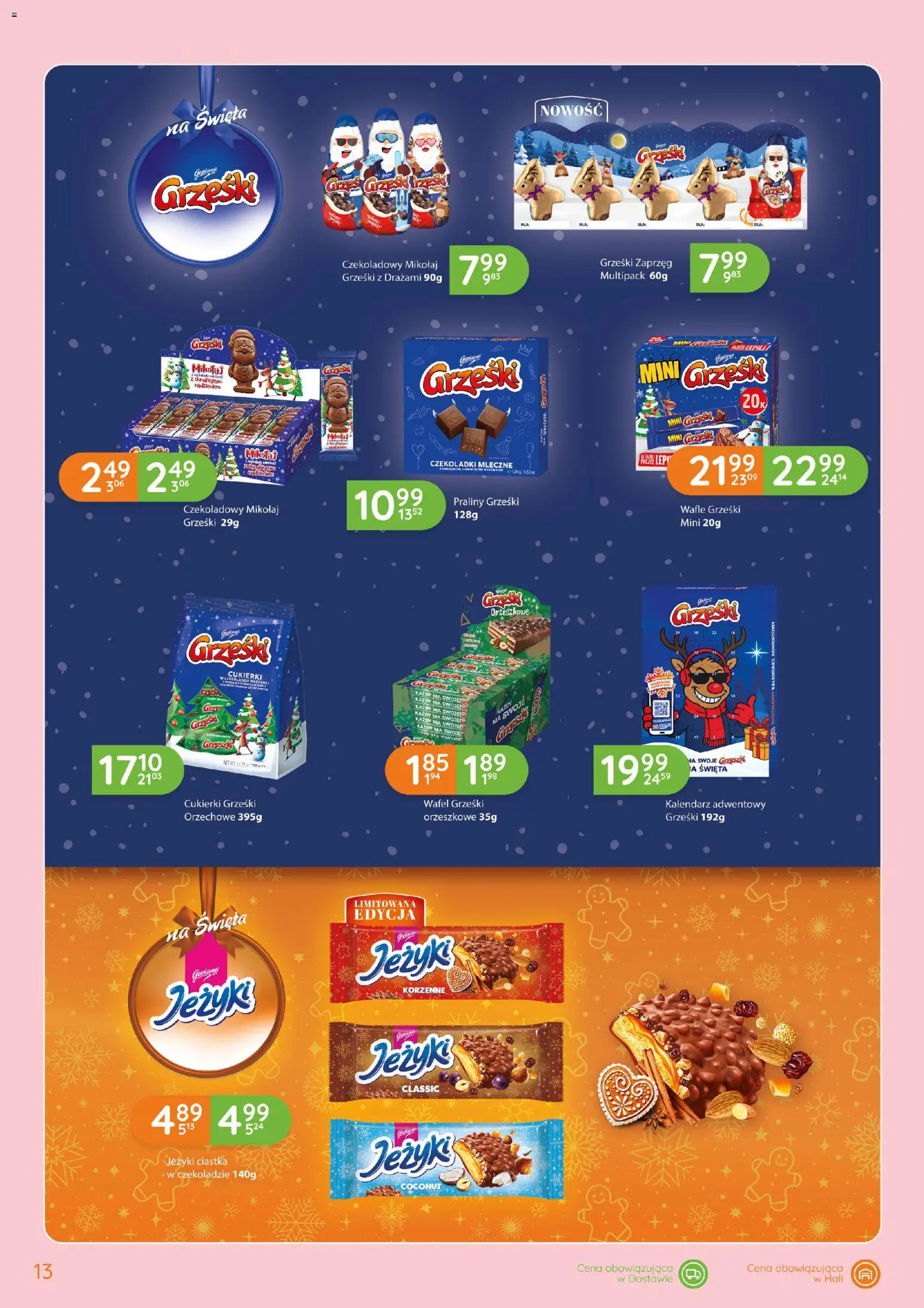 Eurocash gazetka - Katalog Boże Narodzenie - Słodycze od 15.10.2026 | Strona: 13 | Produkty: Praliny, Kalendarz adwentowy, Kalendarz, Cukierki