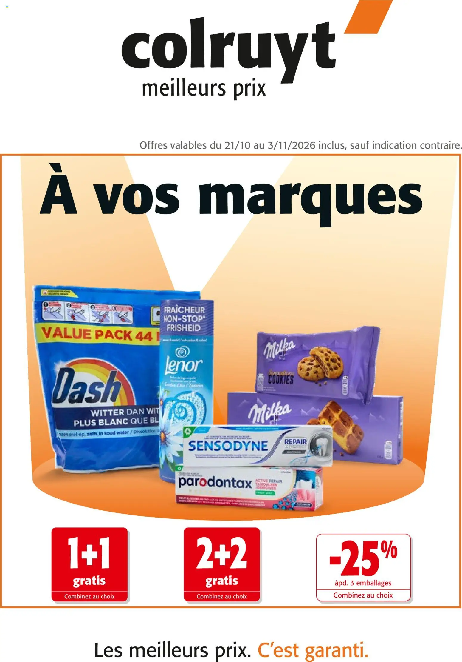 {H1} | Page: 1 | Produits: Lenor, Cookies, Dash