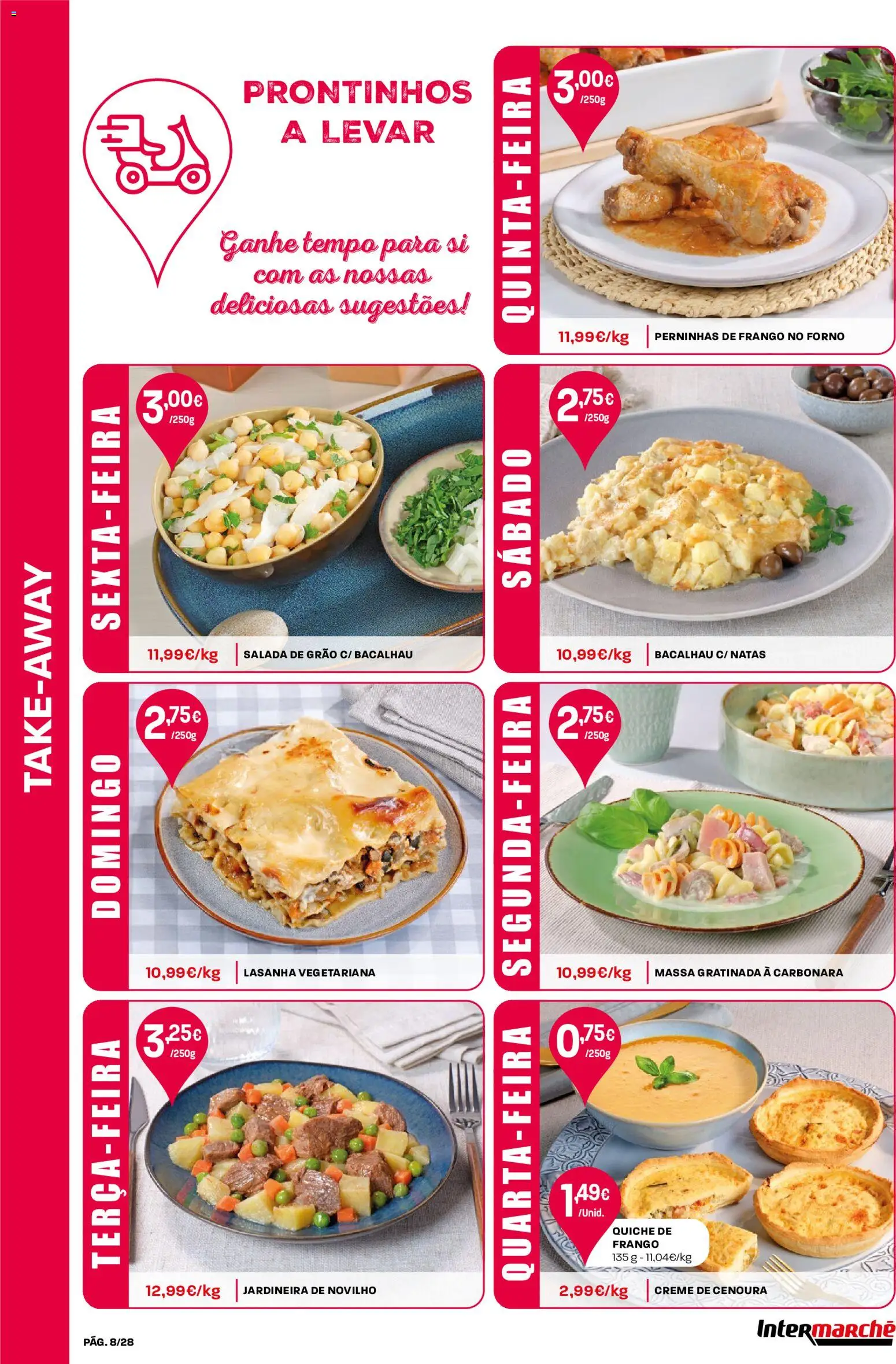 Intermarché Folheto Contact │ válido de 30/07/2026 | Página: 8 | Produtos: Bacalhau, Massa, Creme, Natas