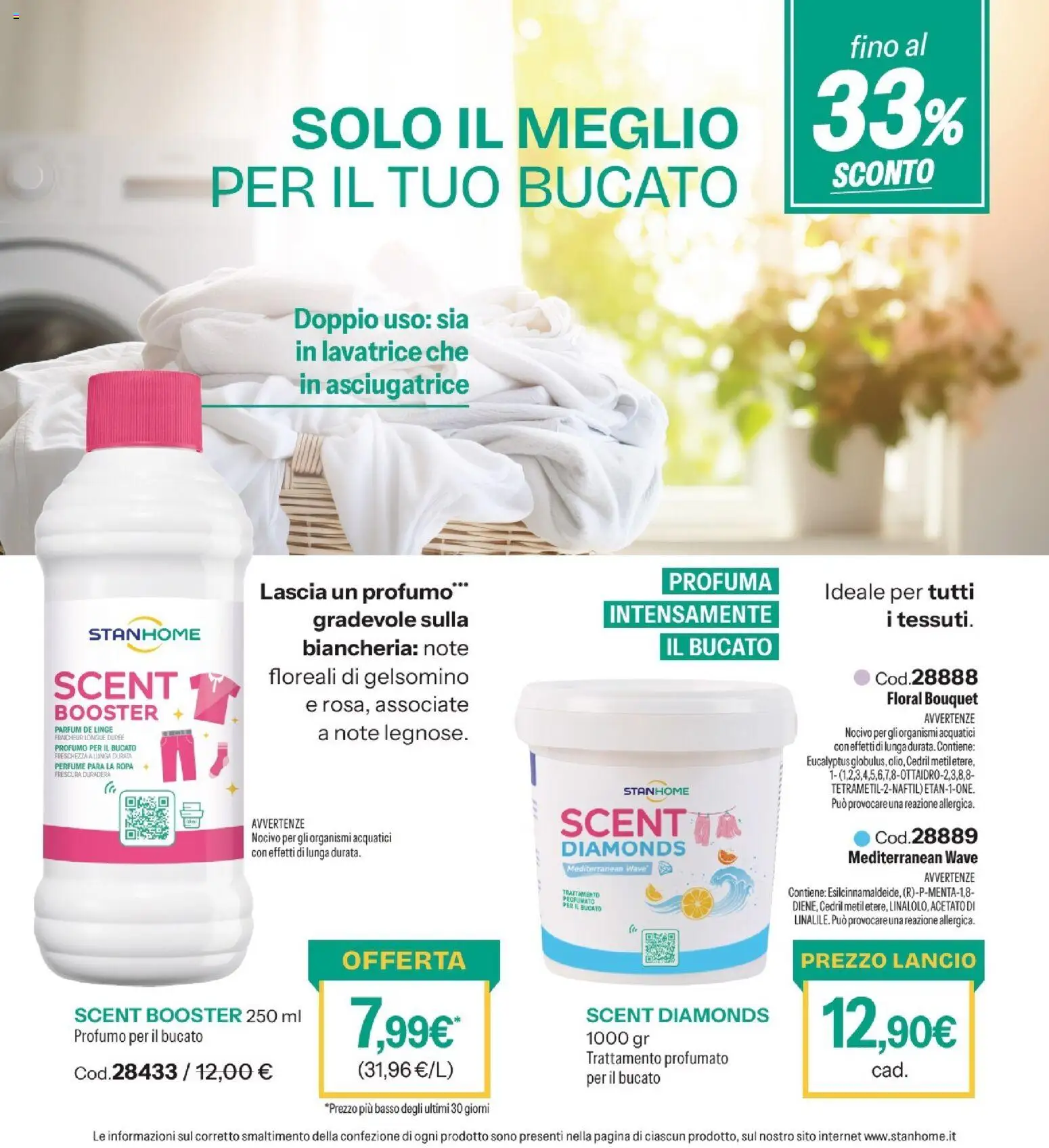 Volantino Stanhome del 08/09/2026 | Pagina: 36 | Prodotti: Lavatrice, Asciugatrice, Basso, Profumo