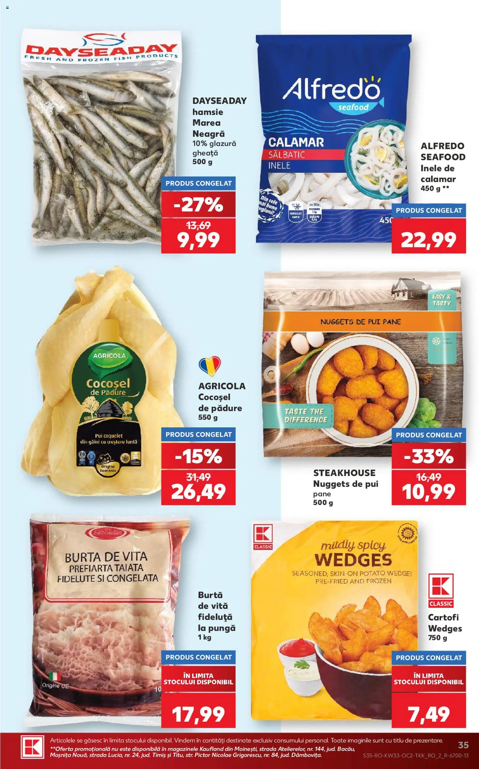 Noul catalog Kaufland – valabil de la 12.08.2026 | Pagină: 35 | Produse: Vită, Pungă, Burta de vita, Cartofi