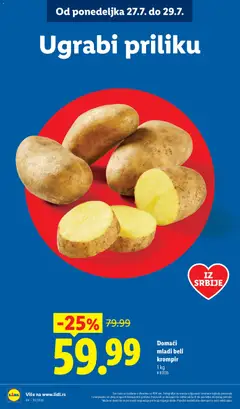 Domaći, mladi beli, krompir, Domaći mladi beli krompir 1 kg - pregled Lidl kataloga - važi od 23.07.2026 | Strana: 12