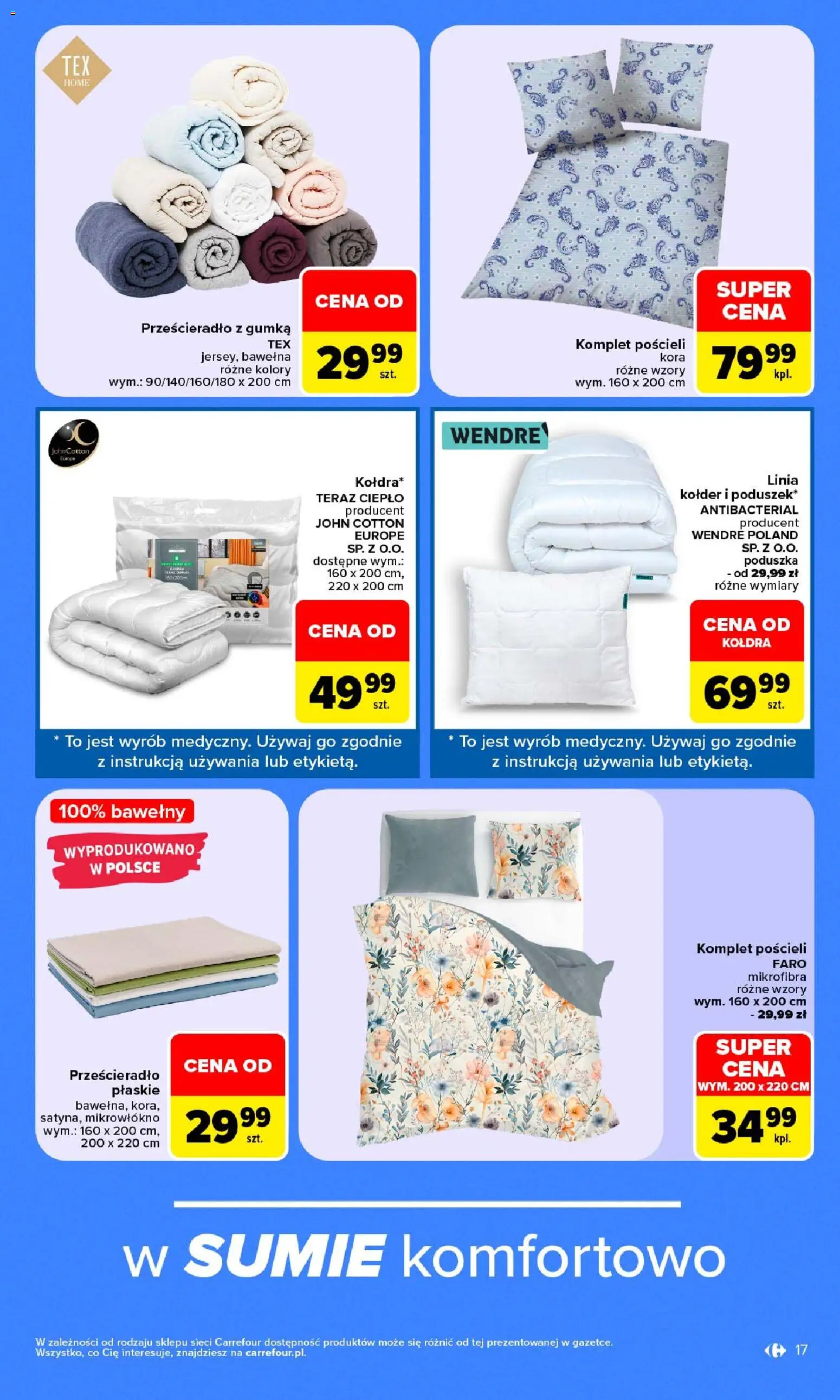 Carrefour gazetka - Halloween od 05.10.2026 | Strona: 17 | Produkty: Poduszka, Prześcieradło, Prześcieradło z gumką, Kołdra
