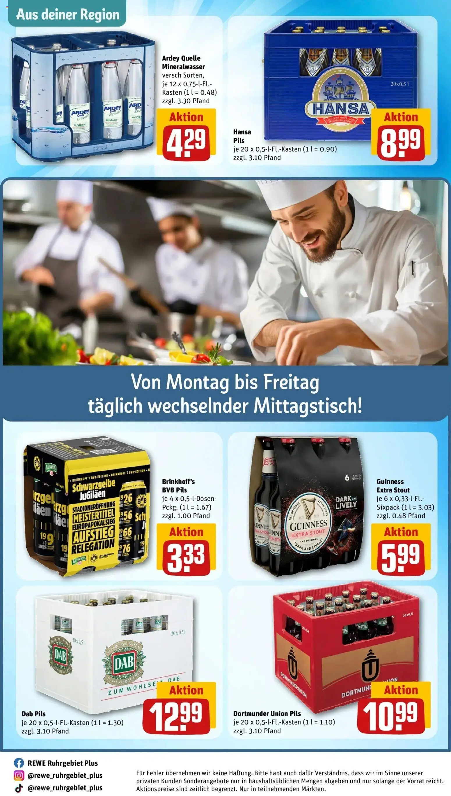 REWE Prospekt ab 26.10.2026 zum Blättern » Angebote | Seite: 31 | Produkte: Pils, Mineralwasser