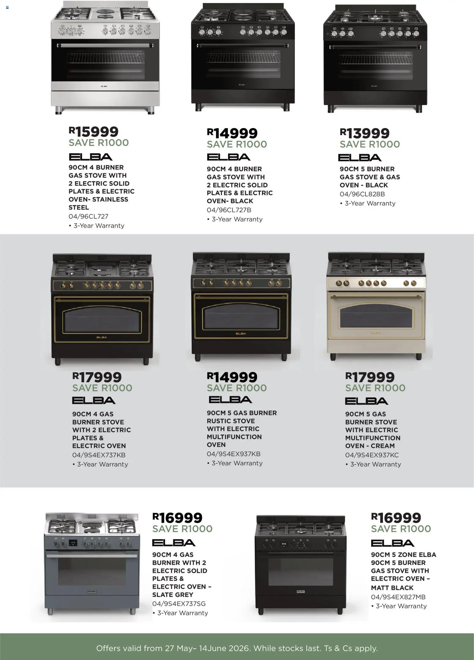 New House and Home catalogue – valid from 27.05.2026 | Page: 2 | Products: Oven, Stove, Gas stove, Cream