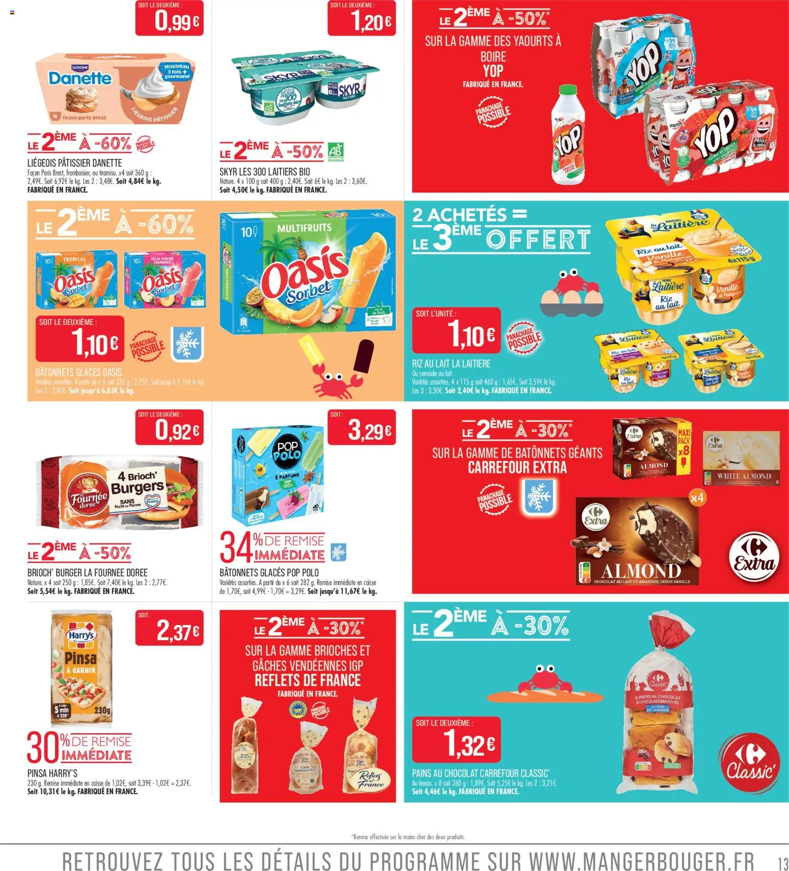 {H1} | Page: 13 | Produits: Polo, Pinsa, Pêche, Skyr