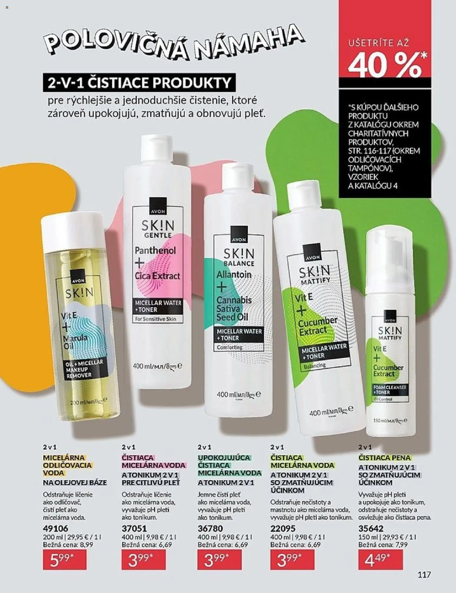 Nové Avon akcie – leták je platný od 01.03.2026 | Strana: 117 | Produkty: Voda, Toner