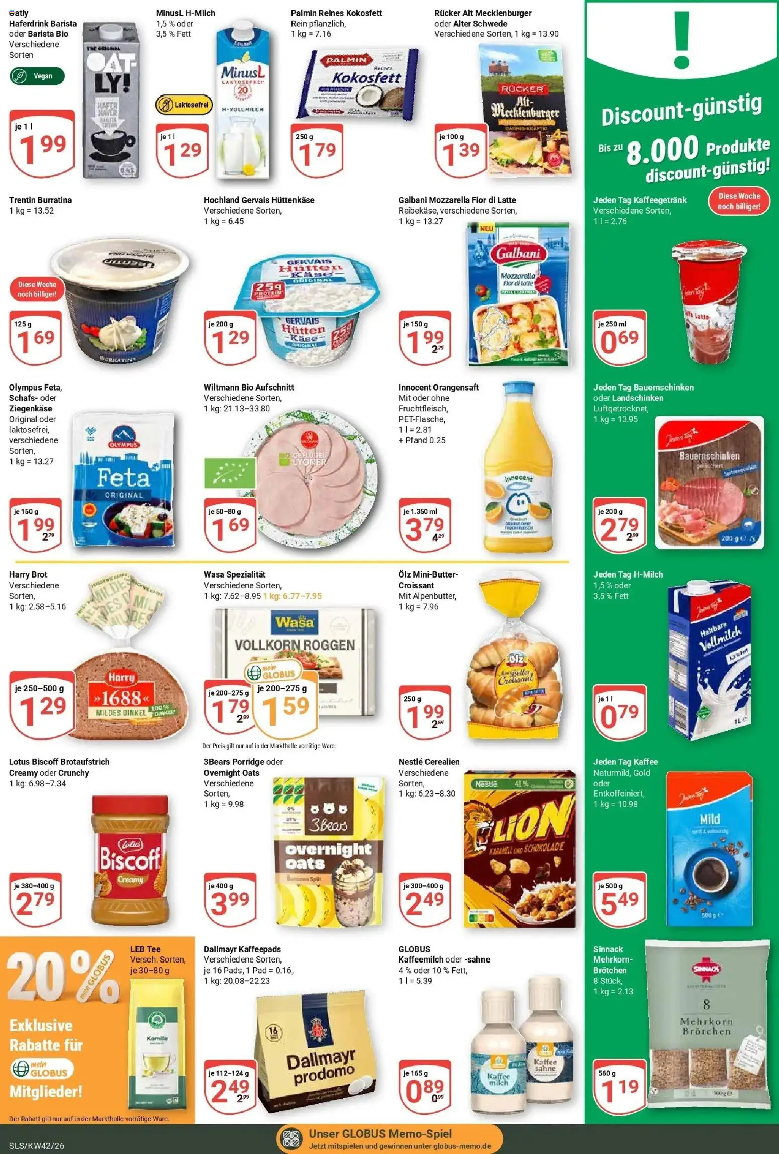 Globus Prospekt Saarlouis (ab 12.10.2026) » Angebote online | Seite: 15 | Produkte: Mozzarella, Orangensaft, Brot, Tee