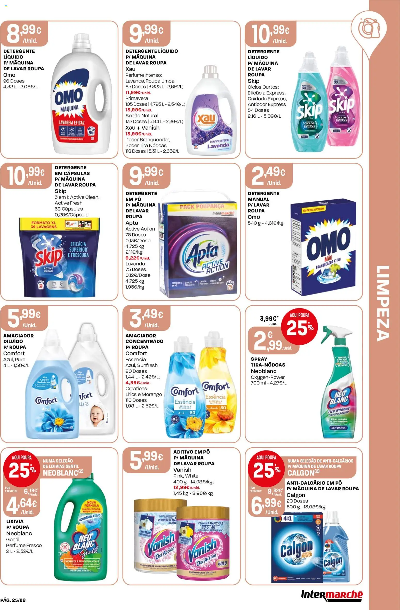 Intermarché Folheto Contact │ válido de 23/07/2026 | Página: 25 | Produtos: Máquina de lavar, Perfume, Sabão, Detergente