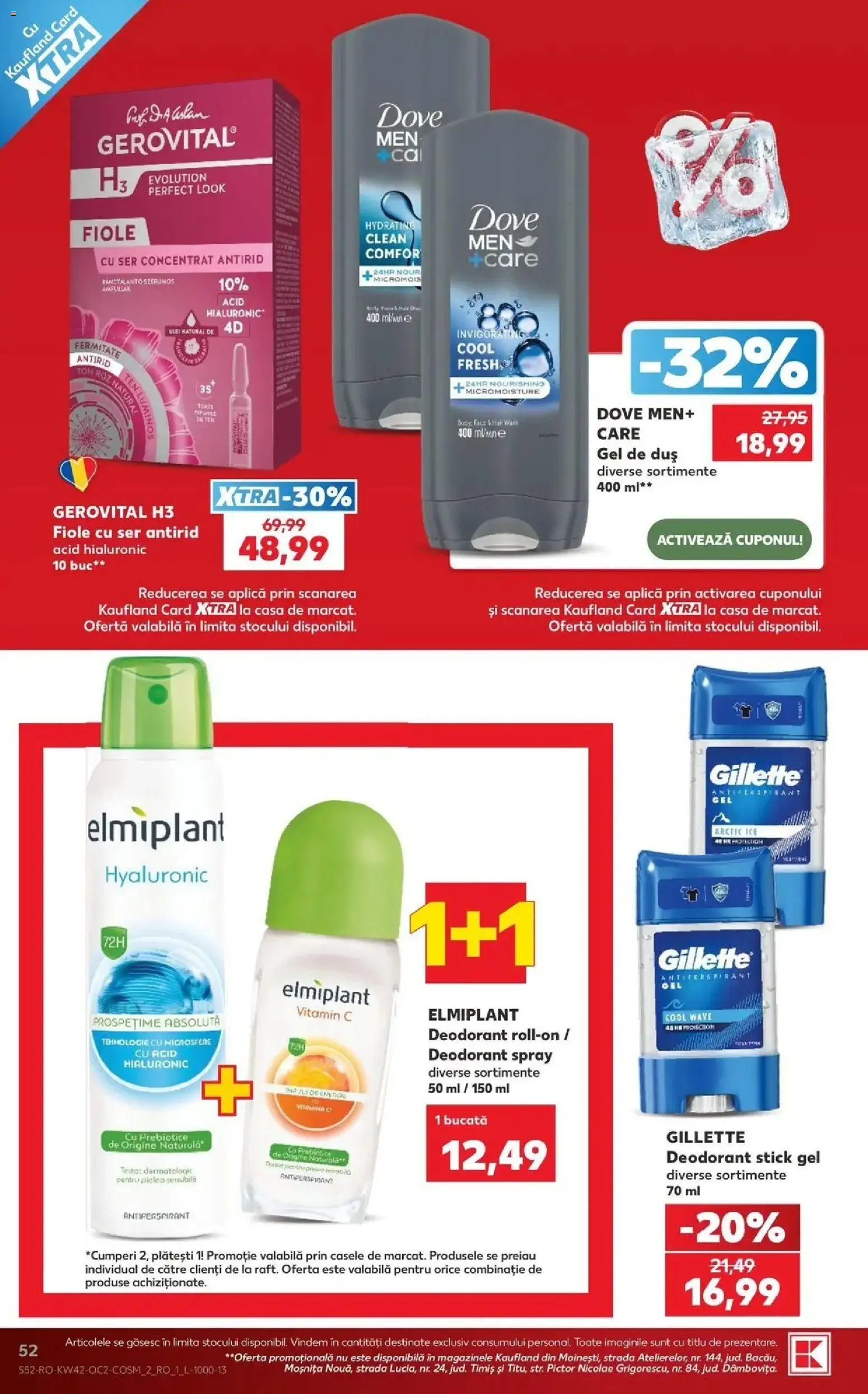 Kaufland Domnesti 14.10.2026 - Revista si Oferta | Pagină: 52 | Produse: Clean, Aplică, Ulei, Gel de duș