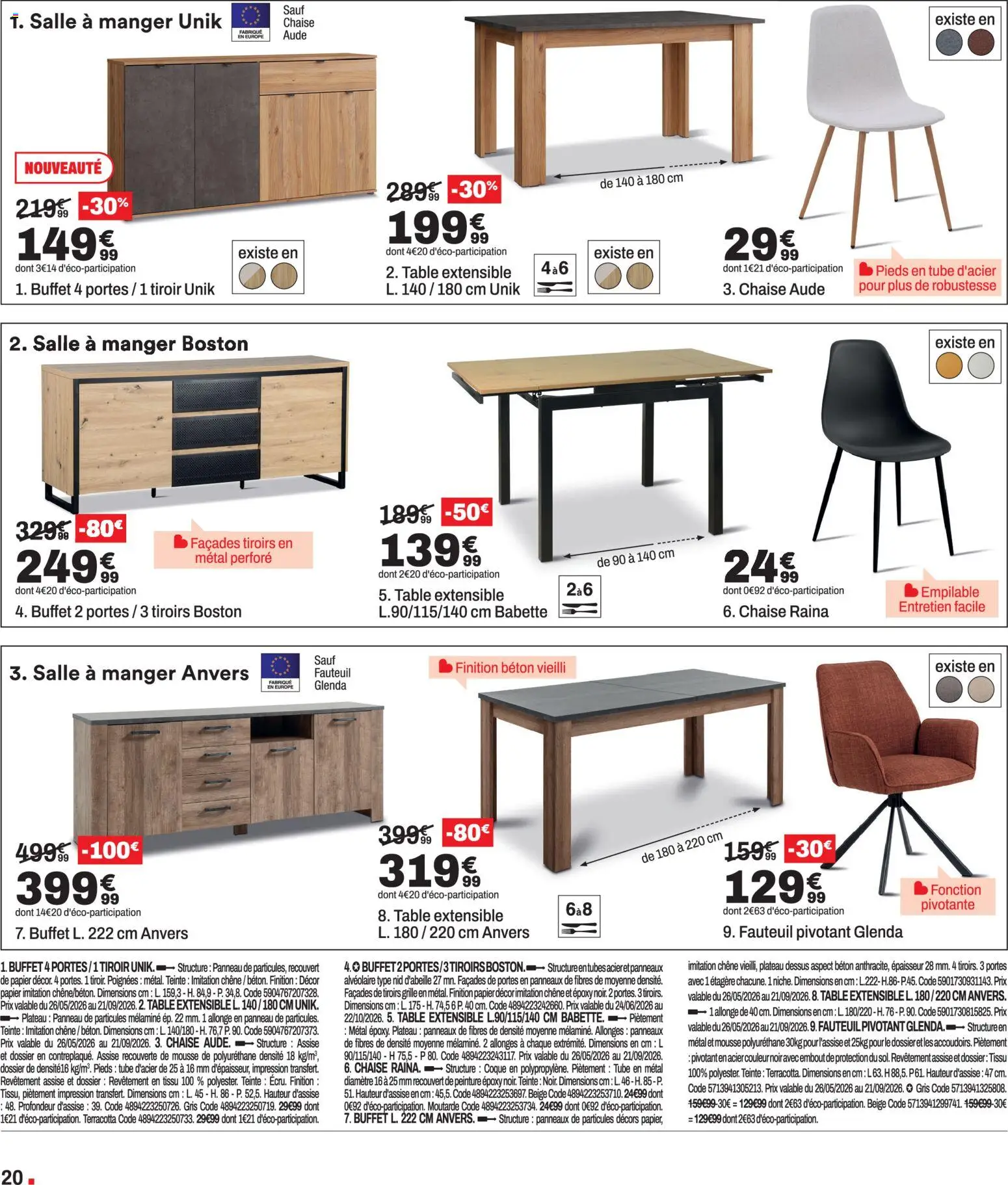 {H1} | Page: 20 | Produits: Table extensible, Étagère, Table, Moutarde