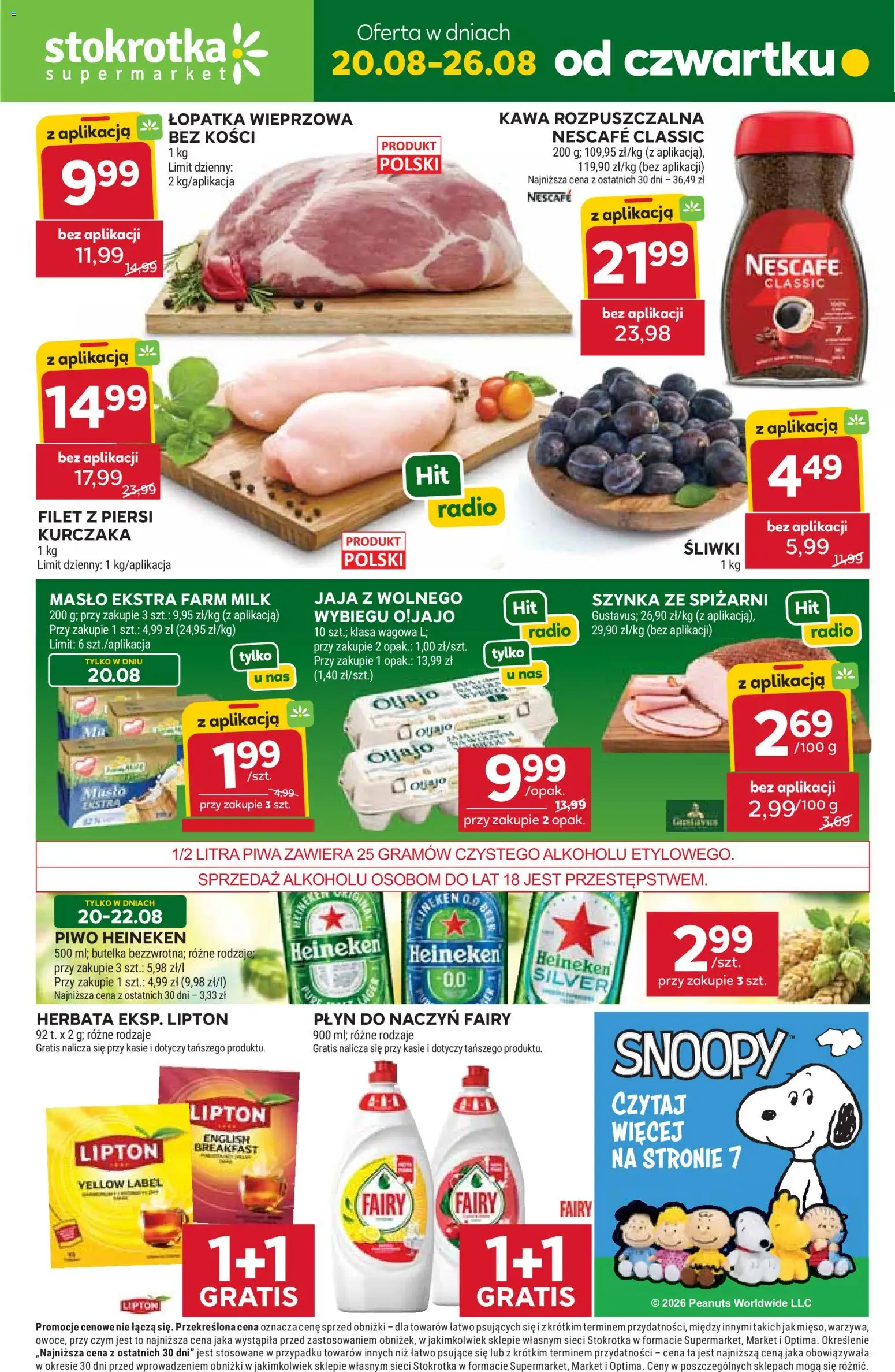 Stokrotka gazetka od 20.08.2026 | Strona: 1 | Produkty: Płyn do naczyń fairy, Stokrotka, Masło, Kawa