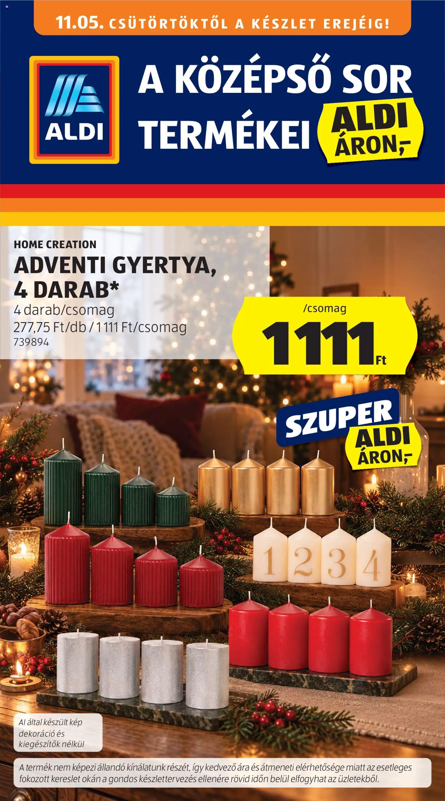 Aldi akciós ujság - amely érvényes a következő dátumtól: 2026.11.05. | Oldal: 1