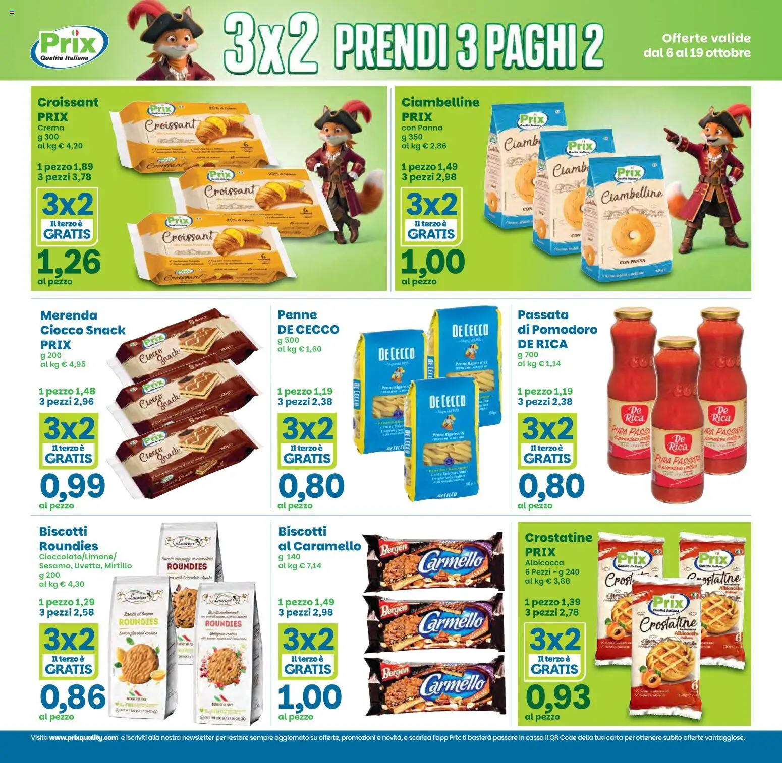 Volantino Prix del 06/10/2026 | Pagina: 7 | Prodotti: Crema, Crostatine, Albicocche, Penne